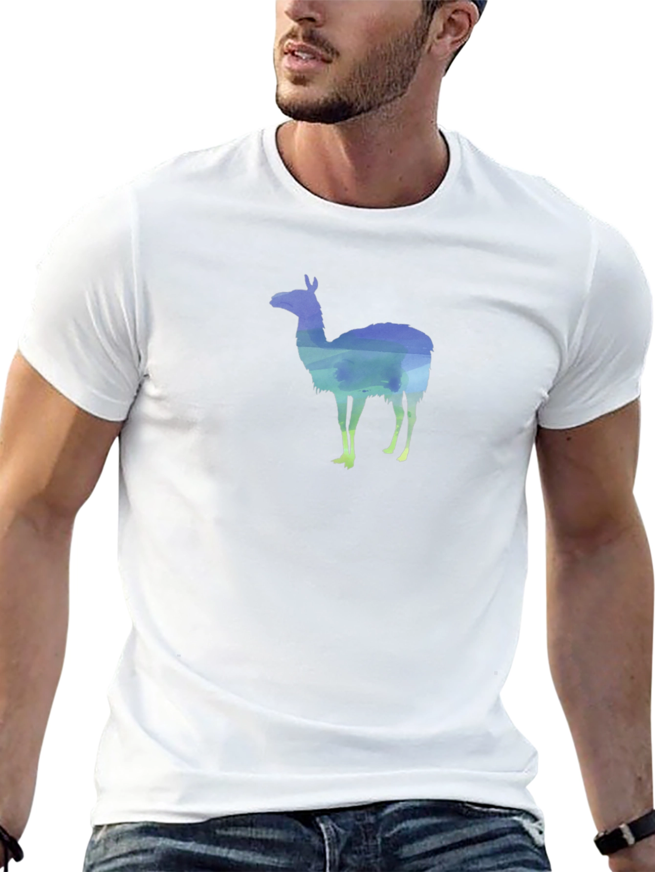 Llama Silhouette Graphic Tee - Black T-Shirt