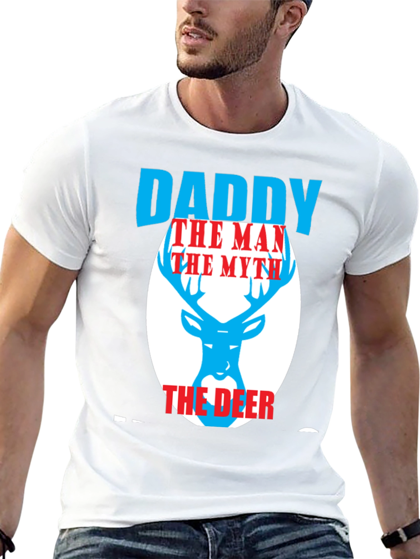 Daddy the Man the Myth the Deer Graphic Tee