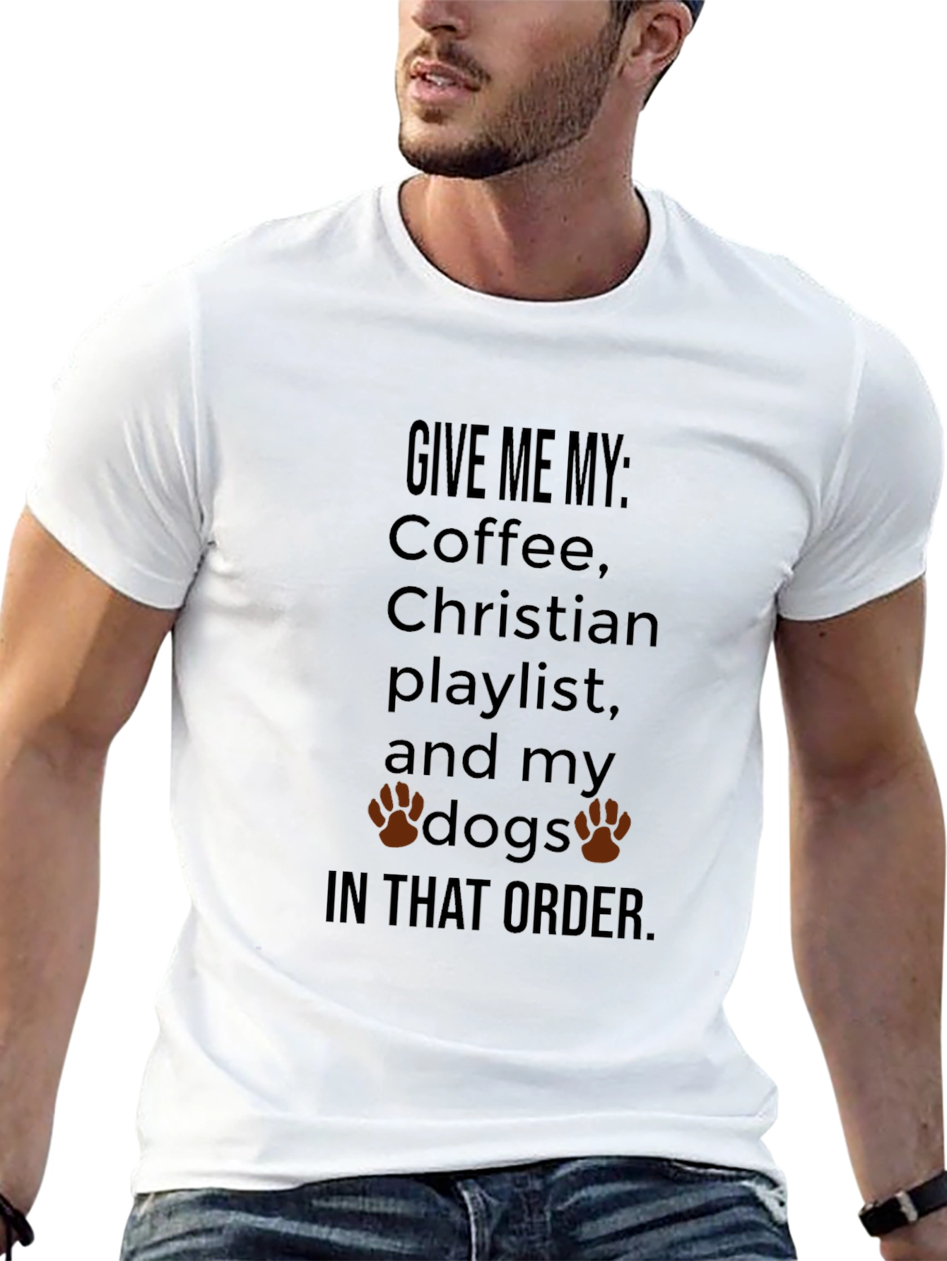 Coffee Christian Playlist and Dogs T-Shirt