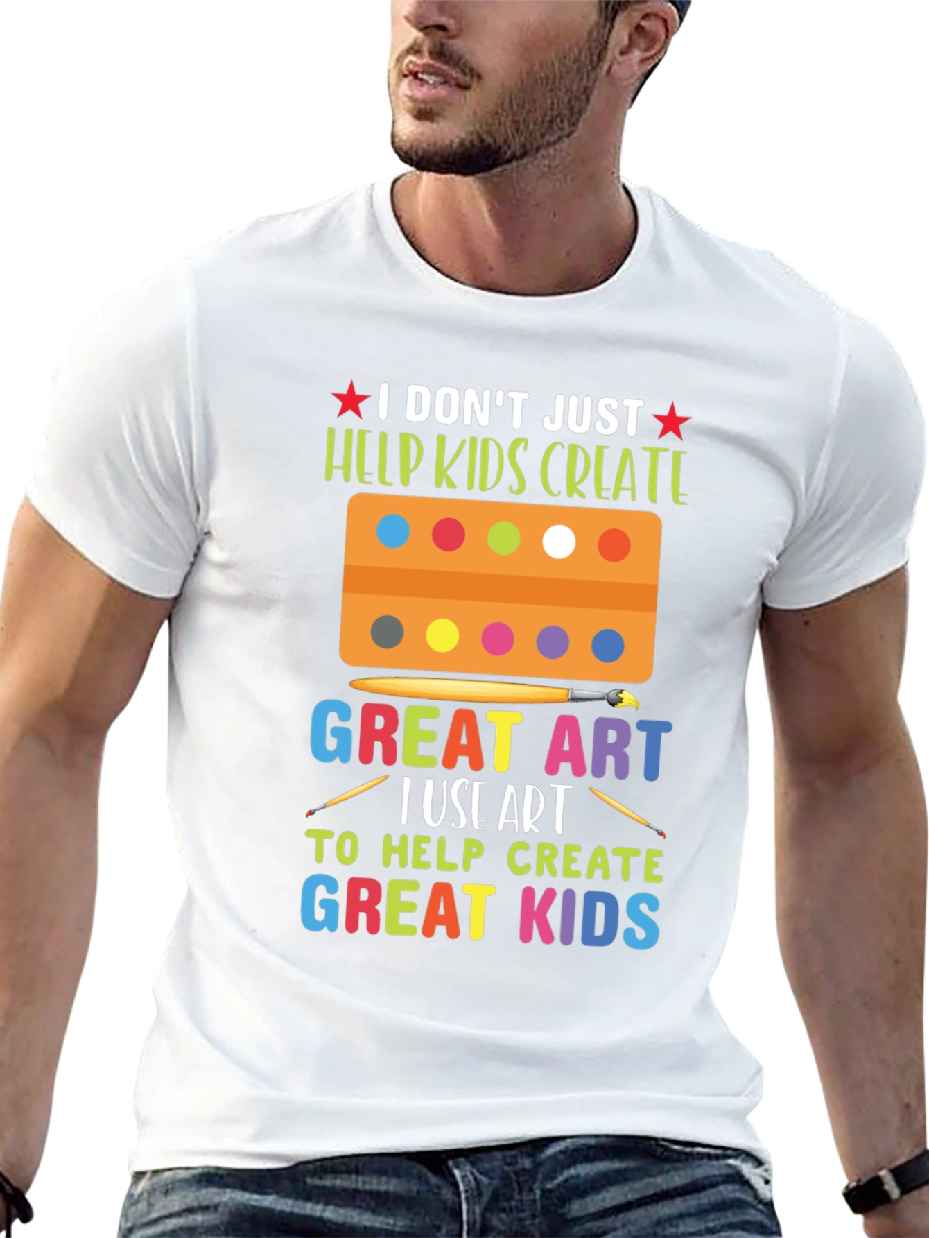 Art Teacher T-Shirt - Great Kids Create Art