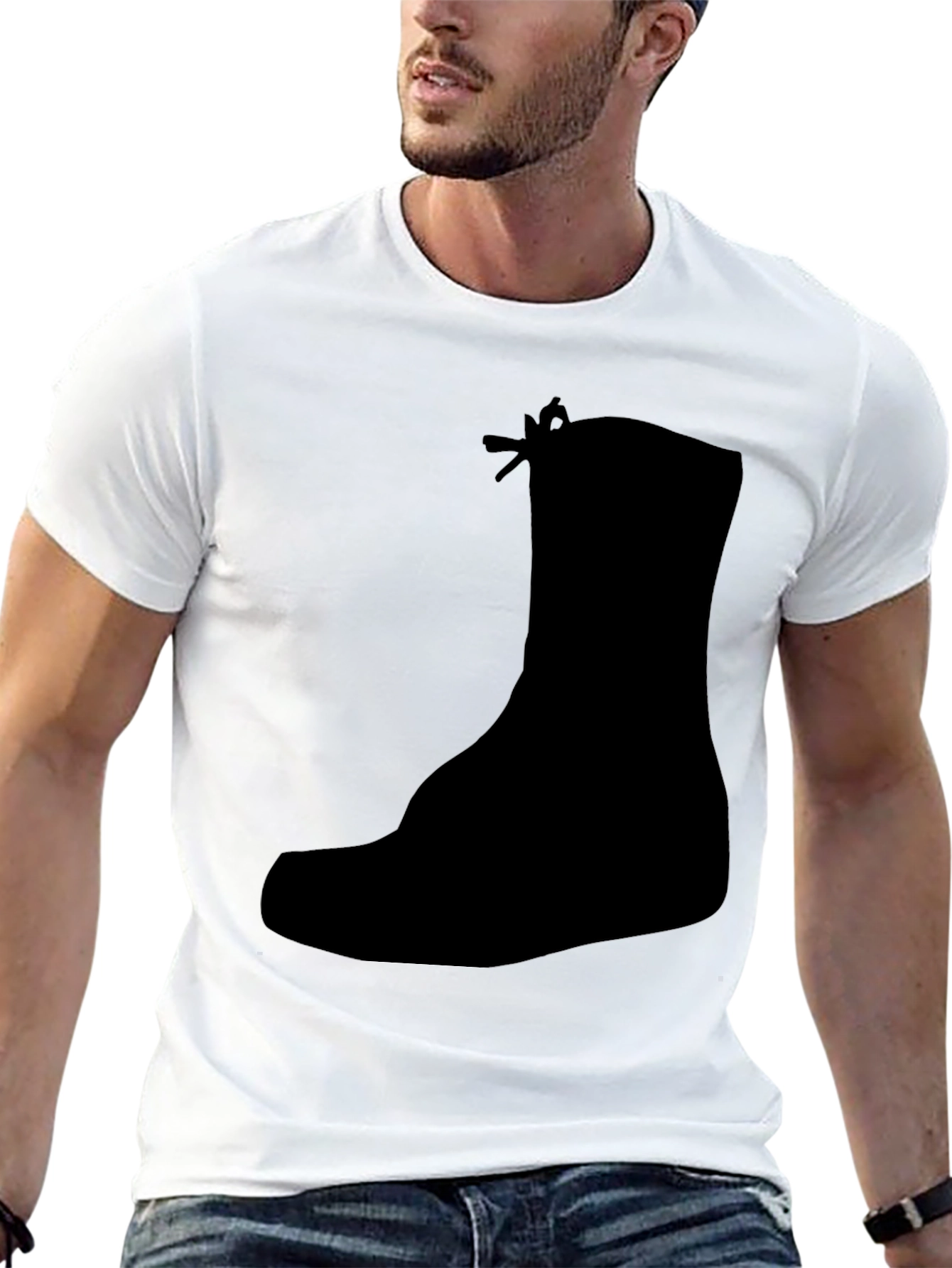 Black Boot Silhouette Graphic Tee
