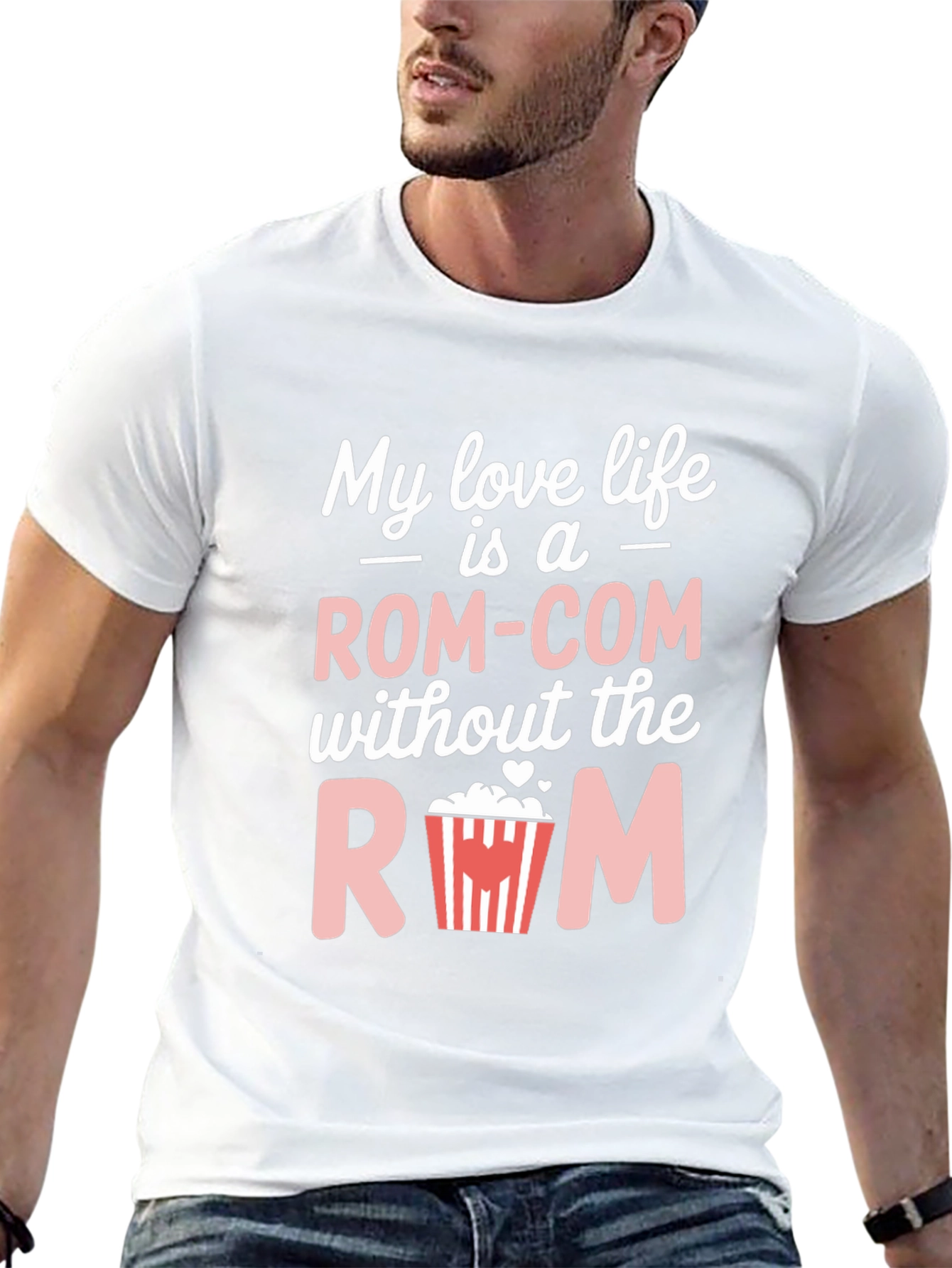 Rom-Com Without the Rom T-Shirt - Funny Movie Tee