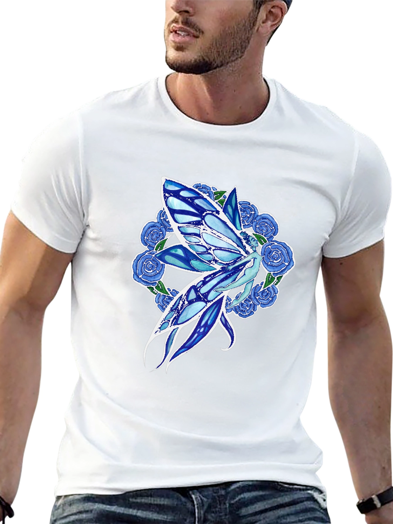 Fairy & Roses Graphic Tee - Black