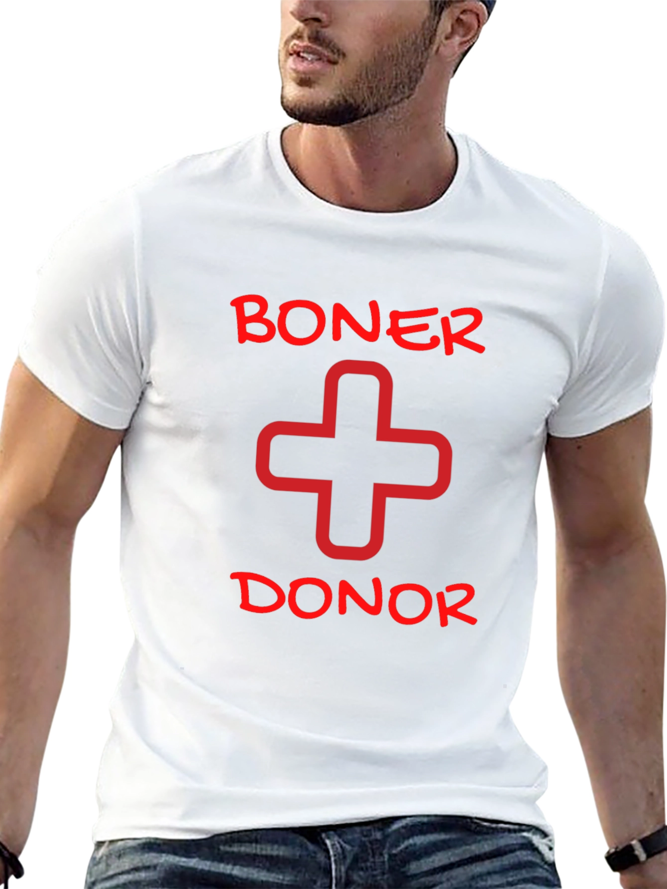 Funny Boner Donor Graphic T-Shirt - Black