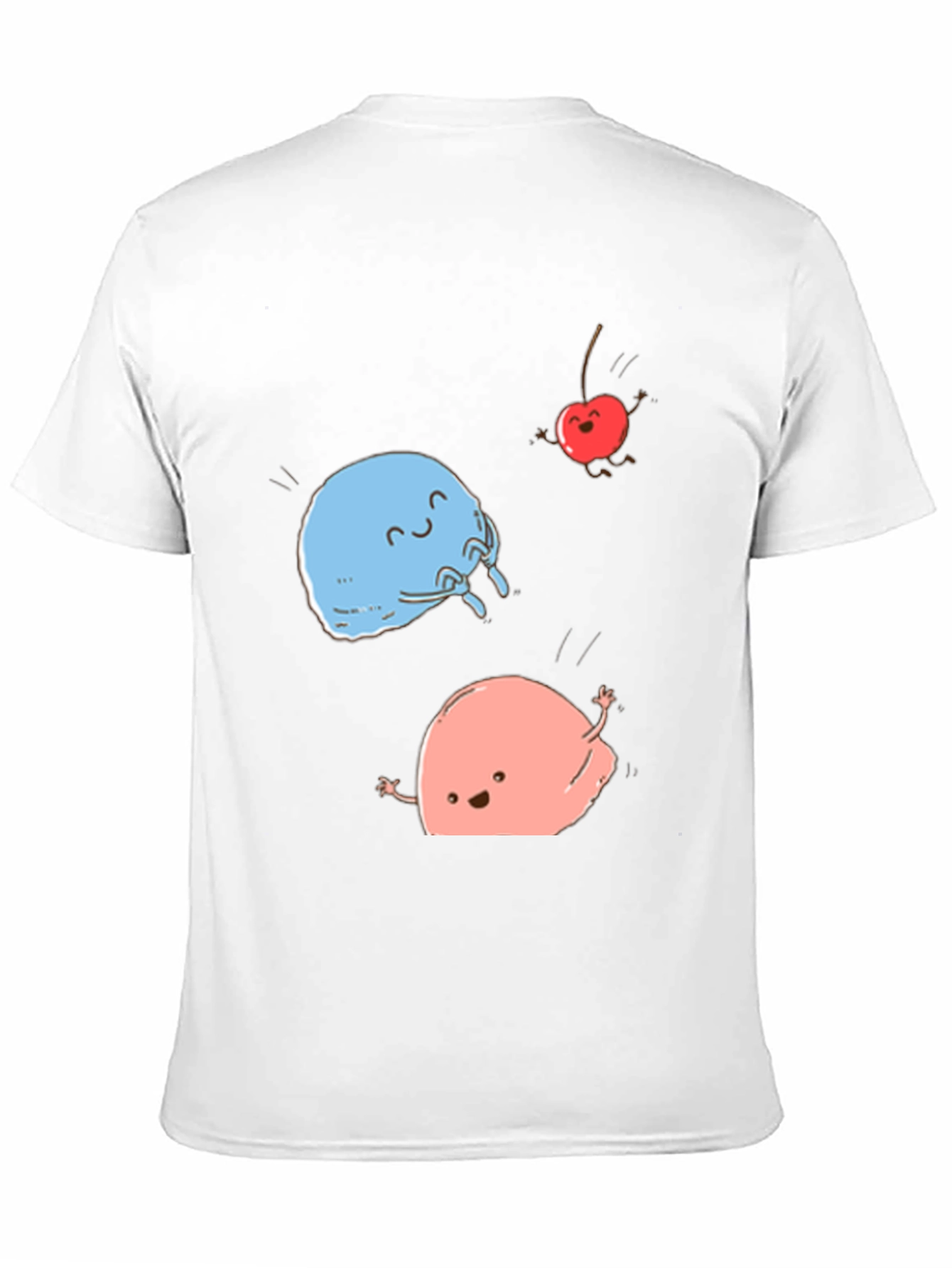 Cute Cartoon Fruit T-Shirt Black