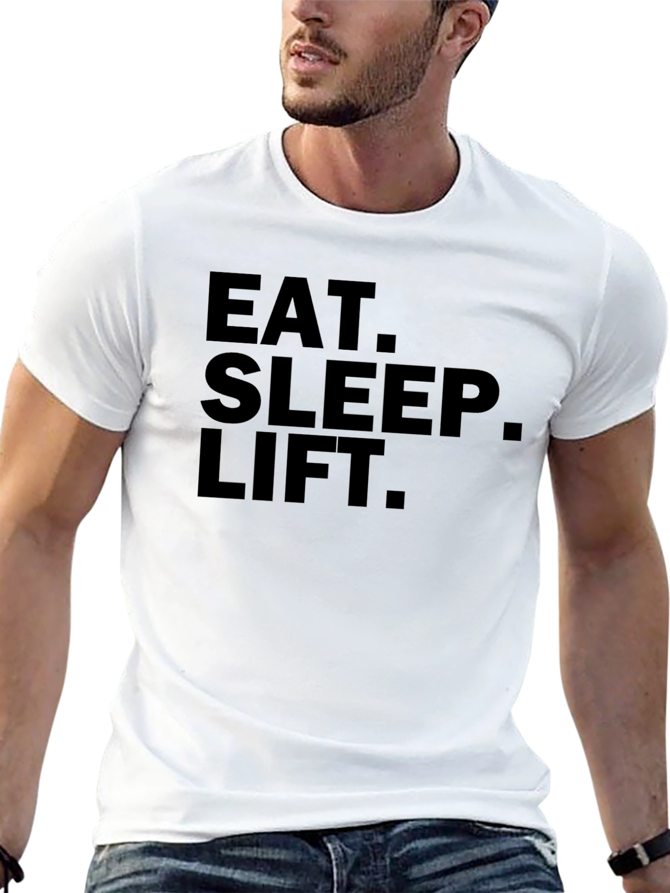 Eat. Sleep. Lift. Graphic Black T-Shirt