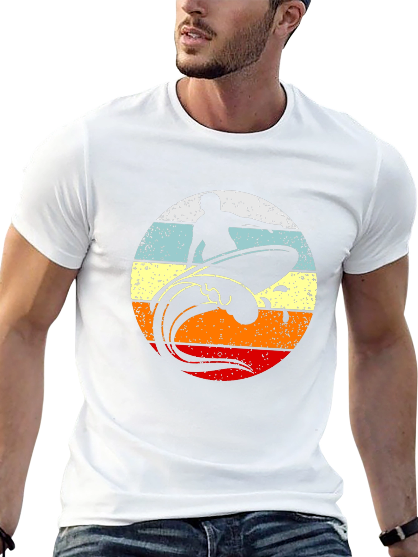 Retro Surfer Graphic T-Shirt