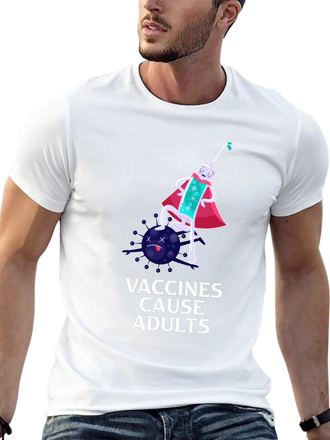 Vaccines Cause Adults T-Shirt Funny Design