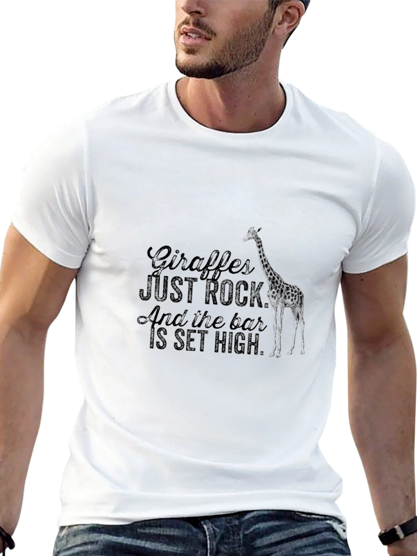 Giraffe Rock T-Shirt - High Quality Graphic Tee