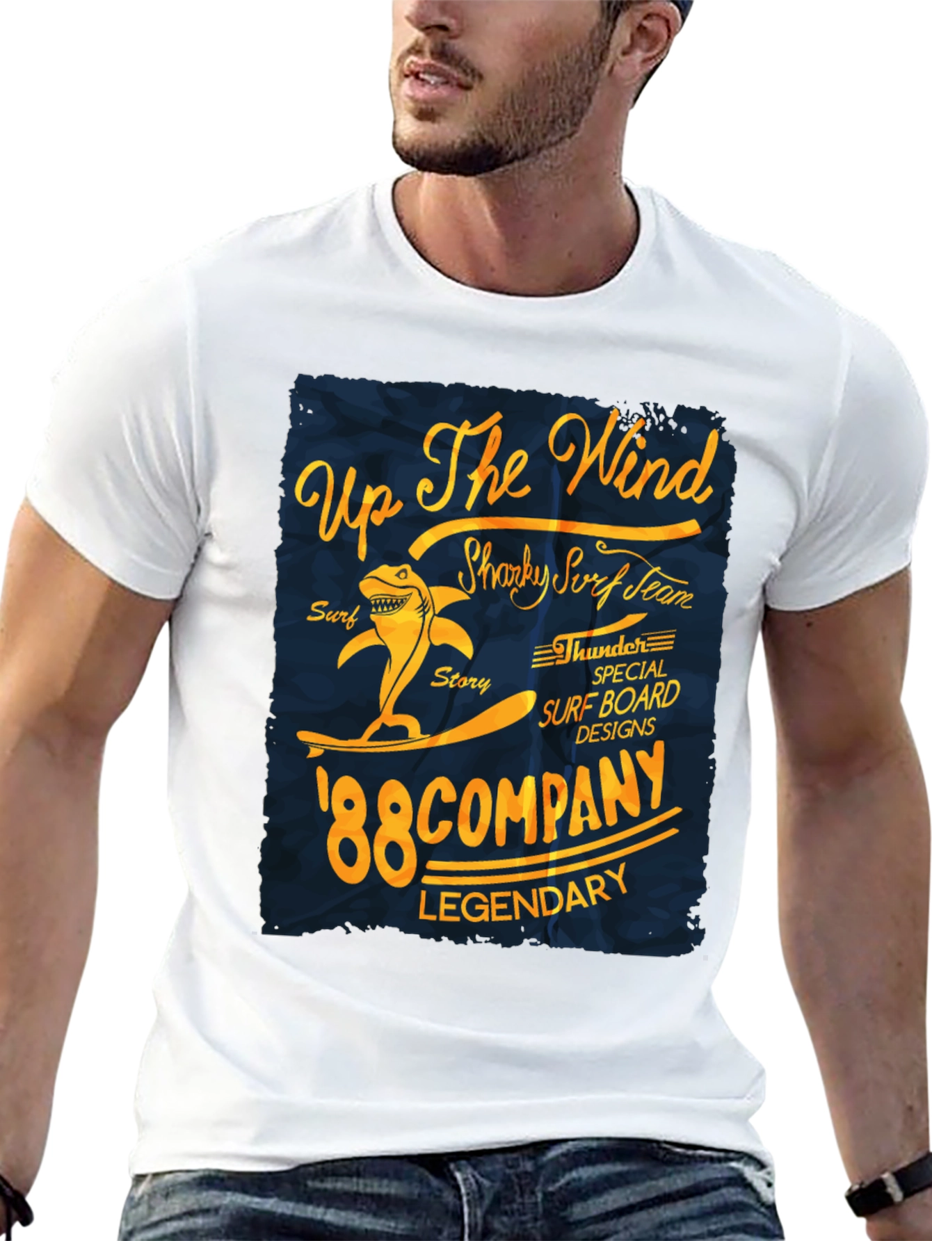 Shark Surf Team Black T-Shirt