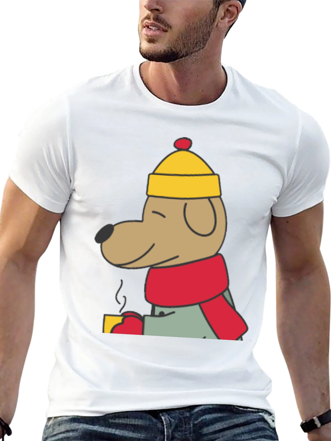 Cozy Dog in Winter Outfit T-Shirt