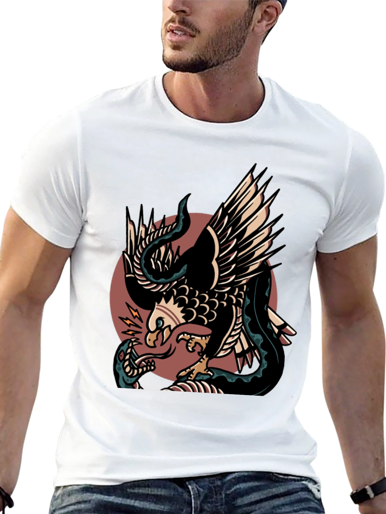 Eagle vs Snake Graphic T-Shirt