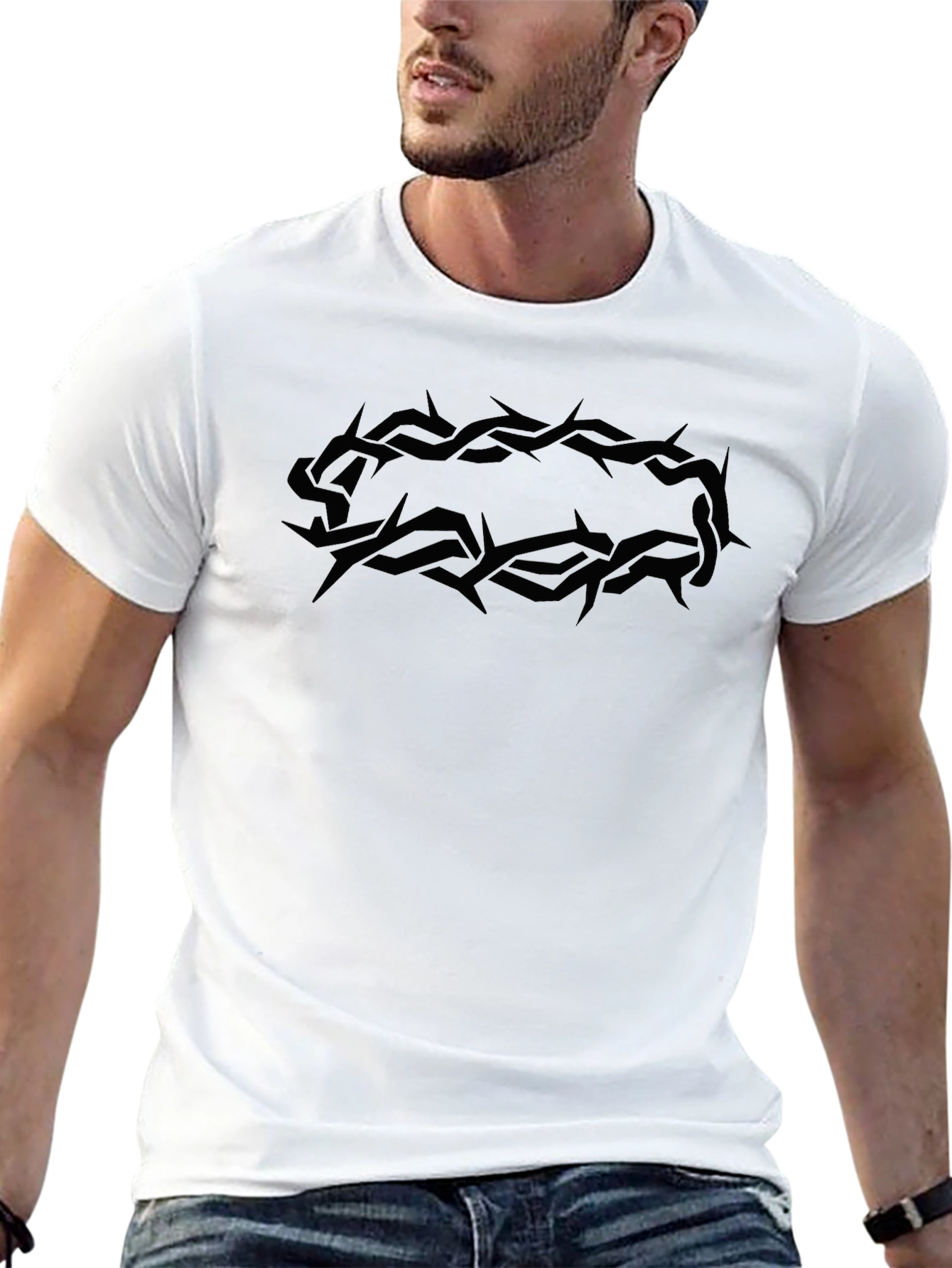 Crown of Thorns Black Graphic Tee