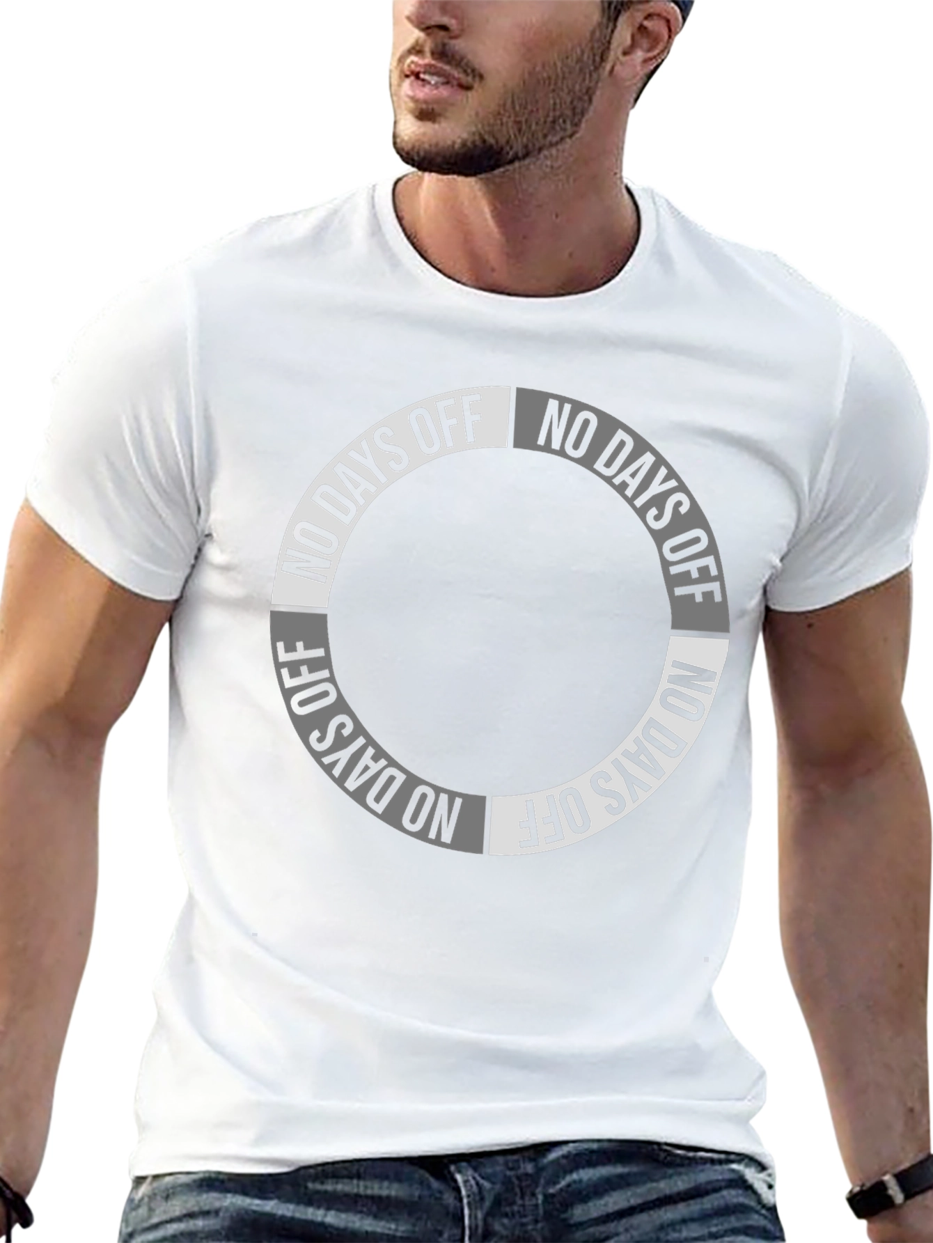 No Days Off Graphic Print T-Shirt