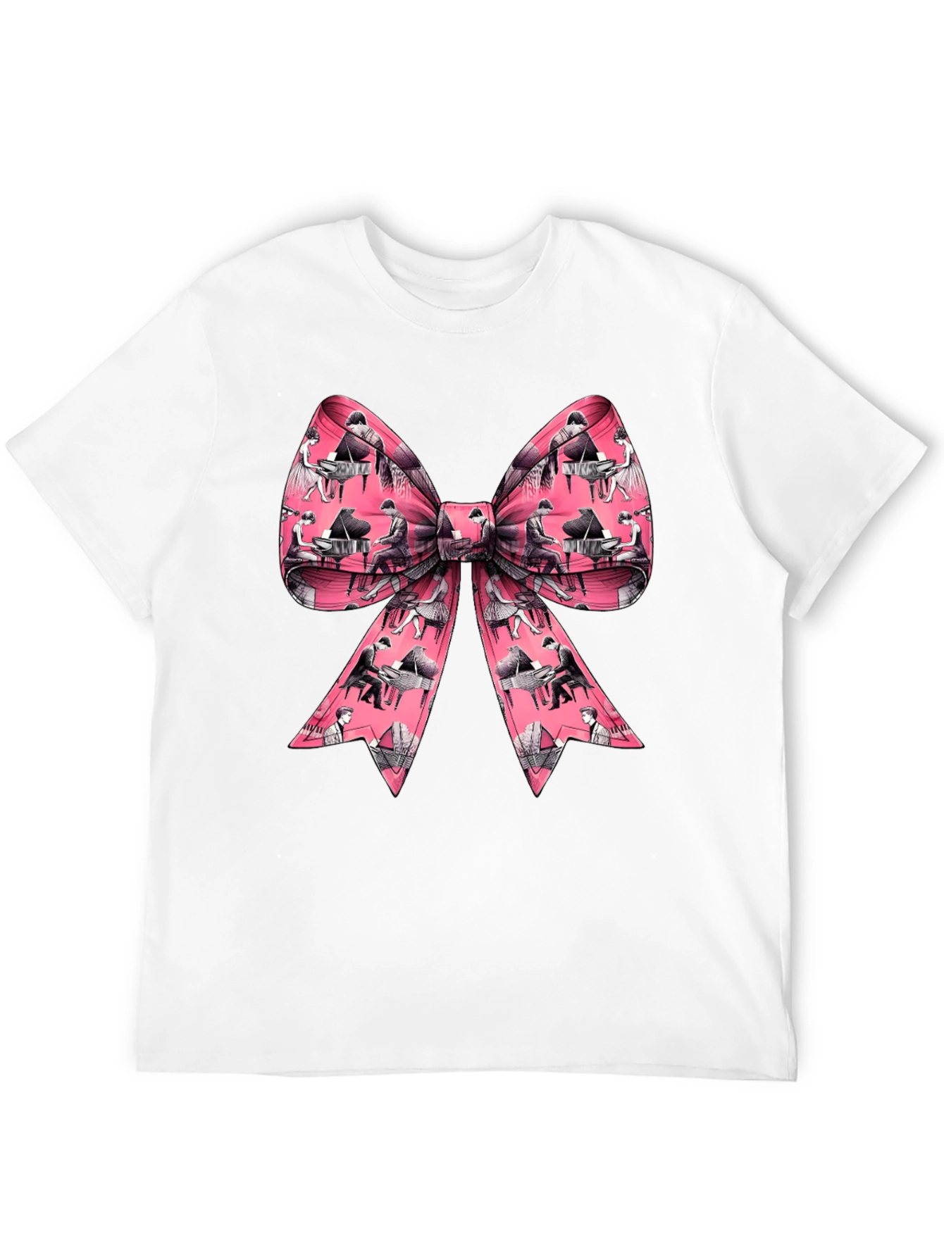 Piano Bow T-Shirt - Musical Gift