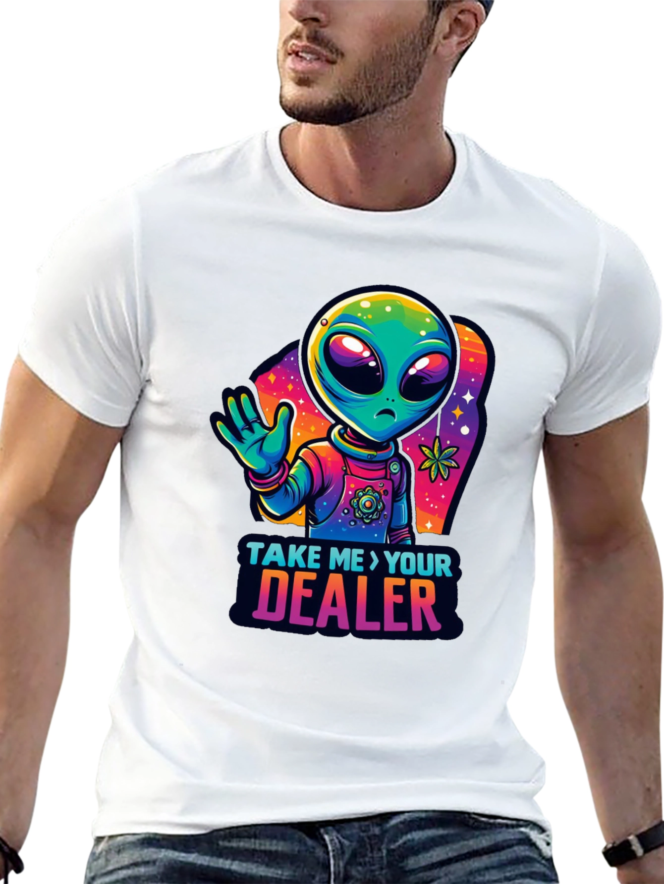 Alien Take Me To Your Dealer Black T-Shirt
