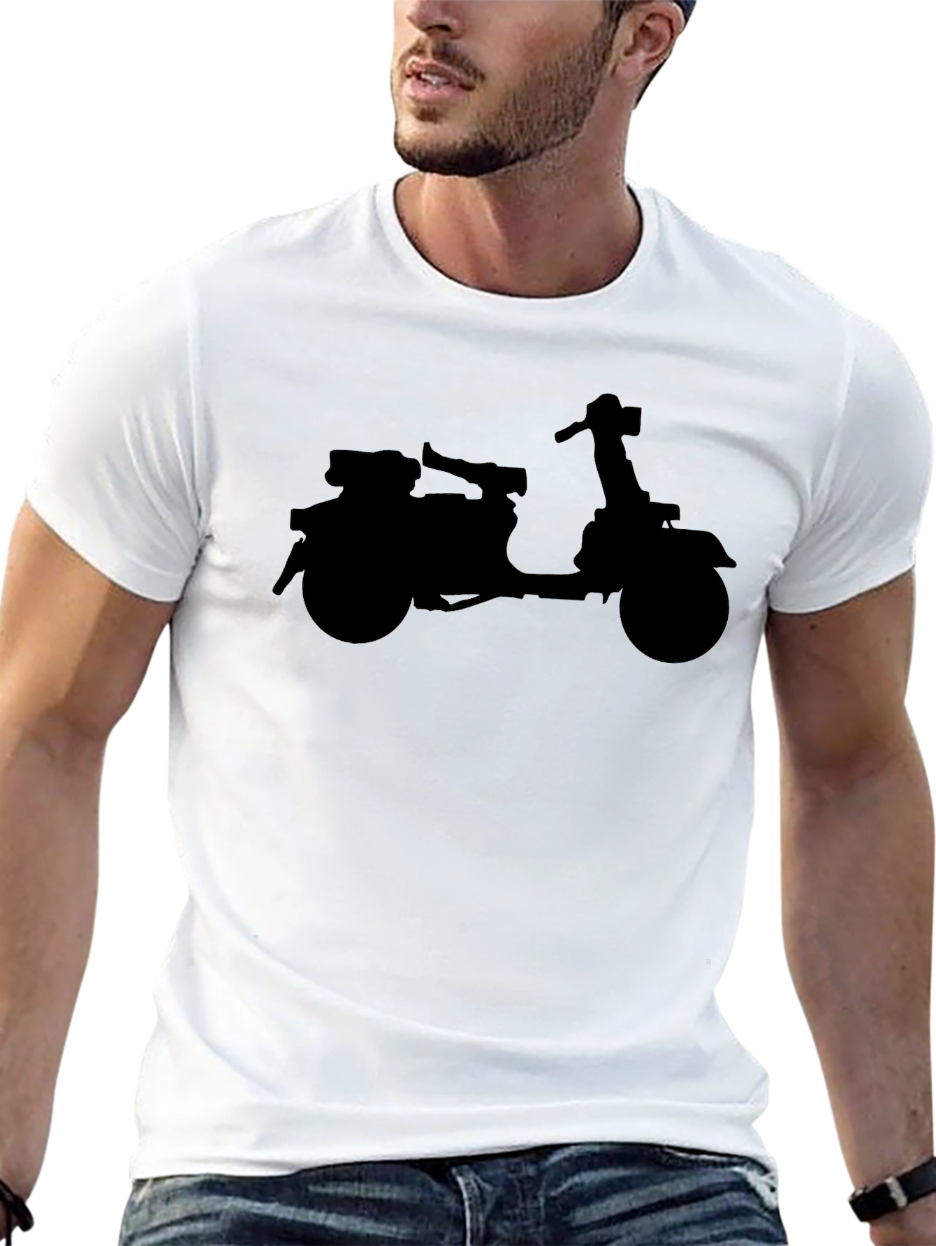 Scooter Silhouette T-Shirt - Classic Black Tee