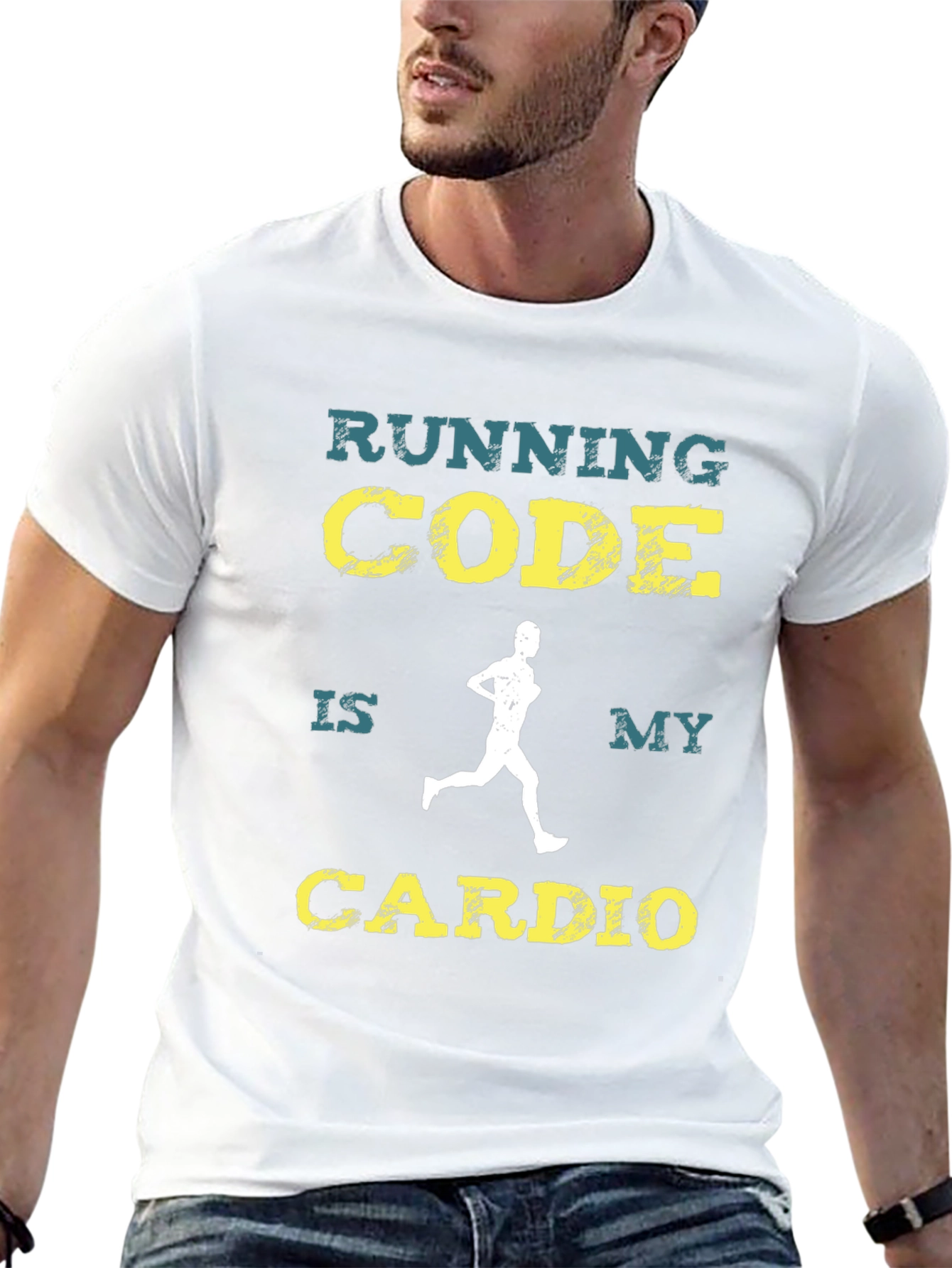 Running Code is My Cardio Black T-Shirt