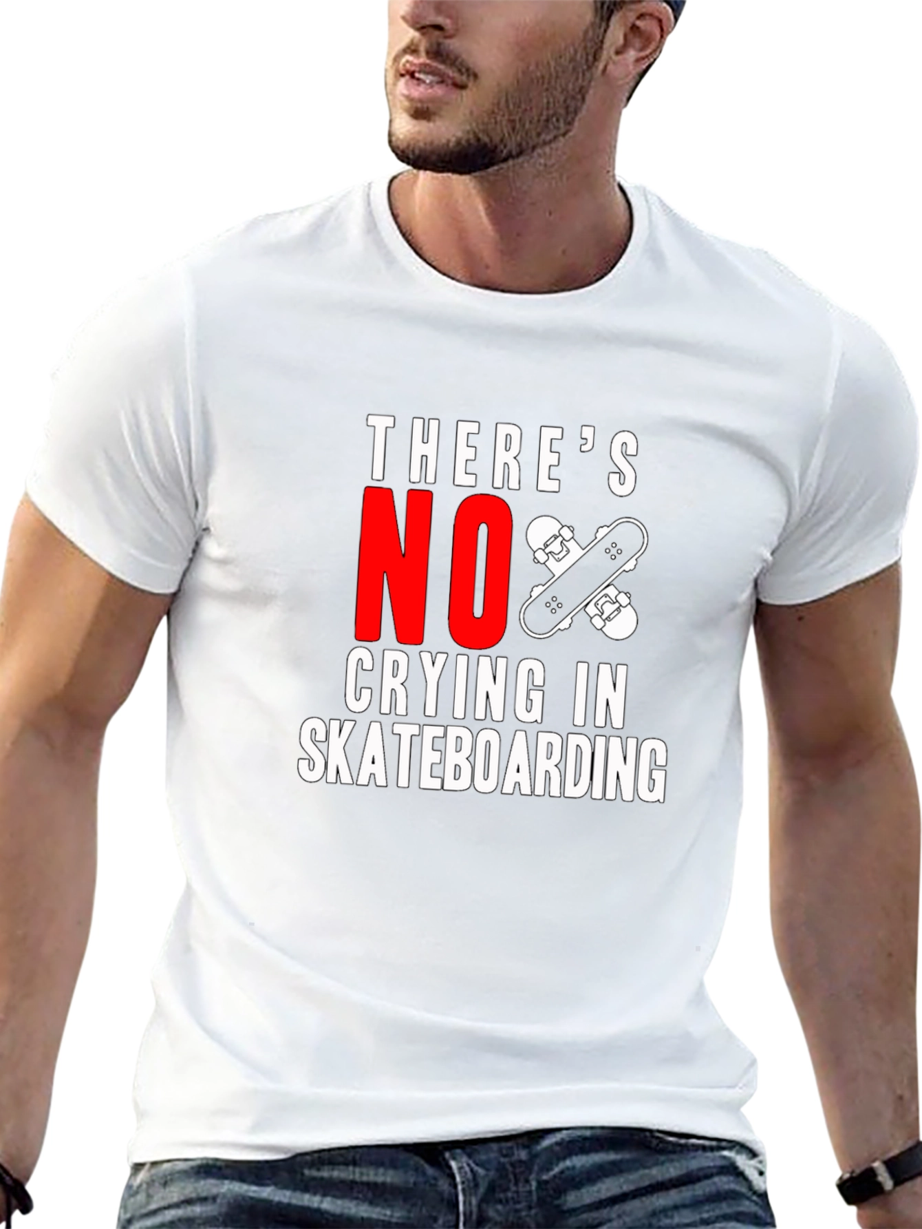 Theres No Crying In Skateboarding T-Shirt