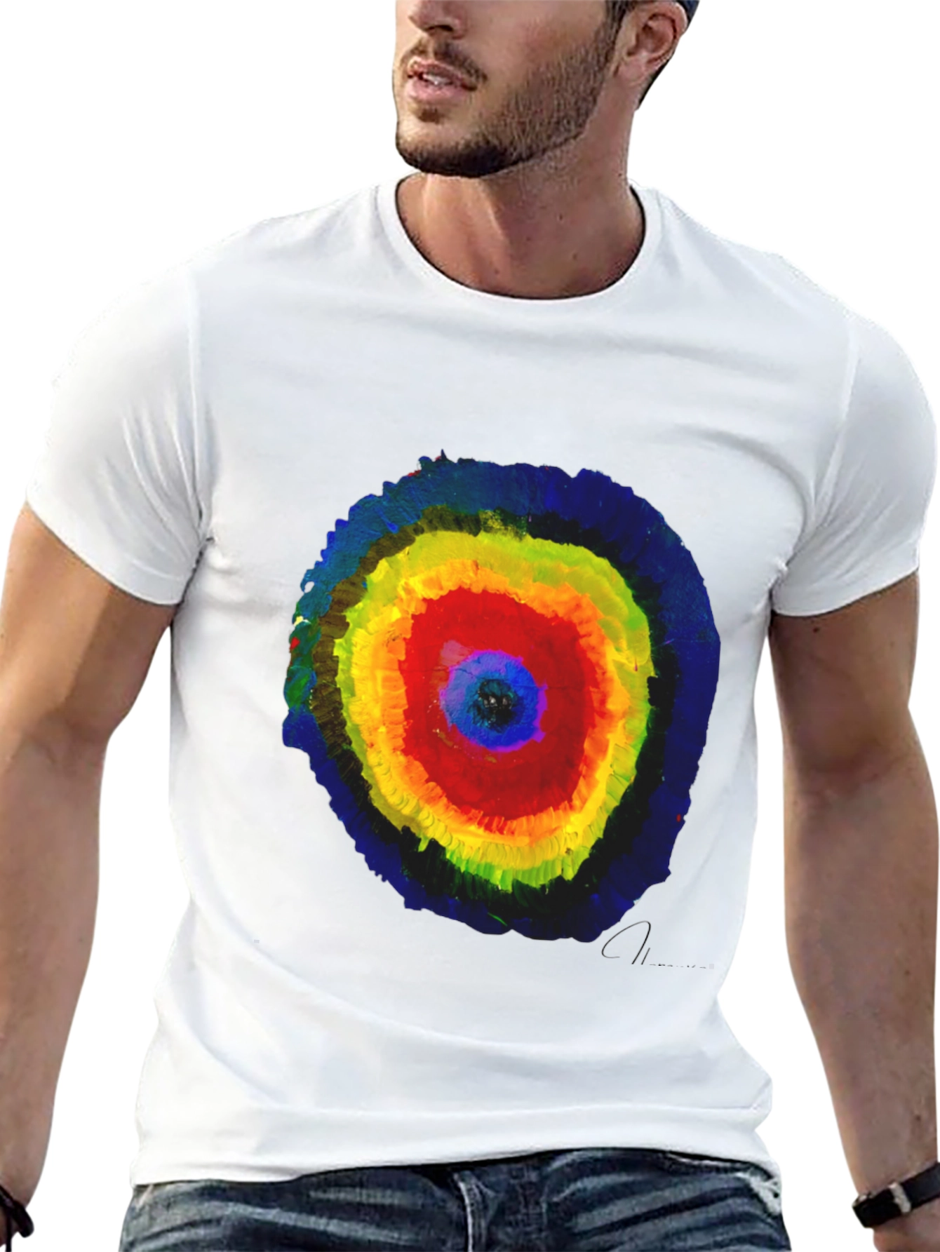 Abstract Circle Graphic Print T-Shirt