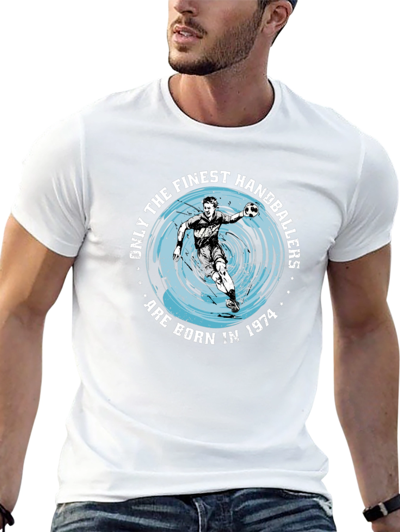 Finest Handballers Black T-Shirt - Born in 1974
