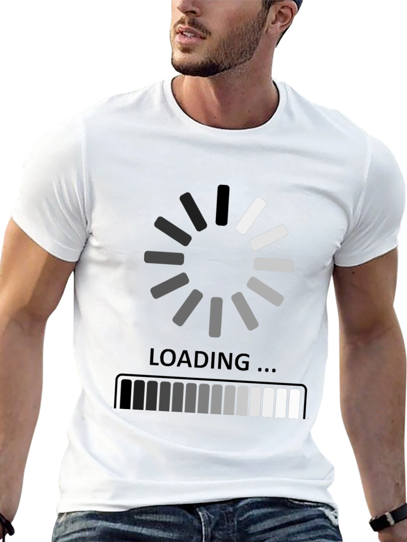 Loading Black Graphic Tee - Gamer Humor Shirt