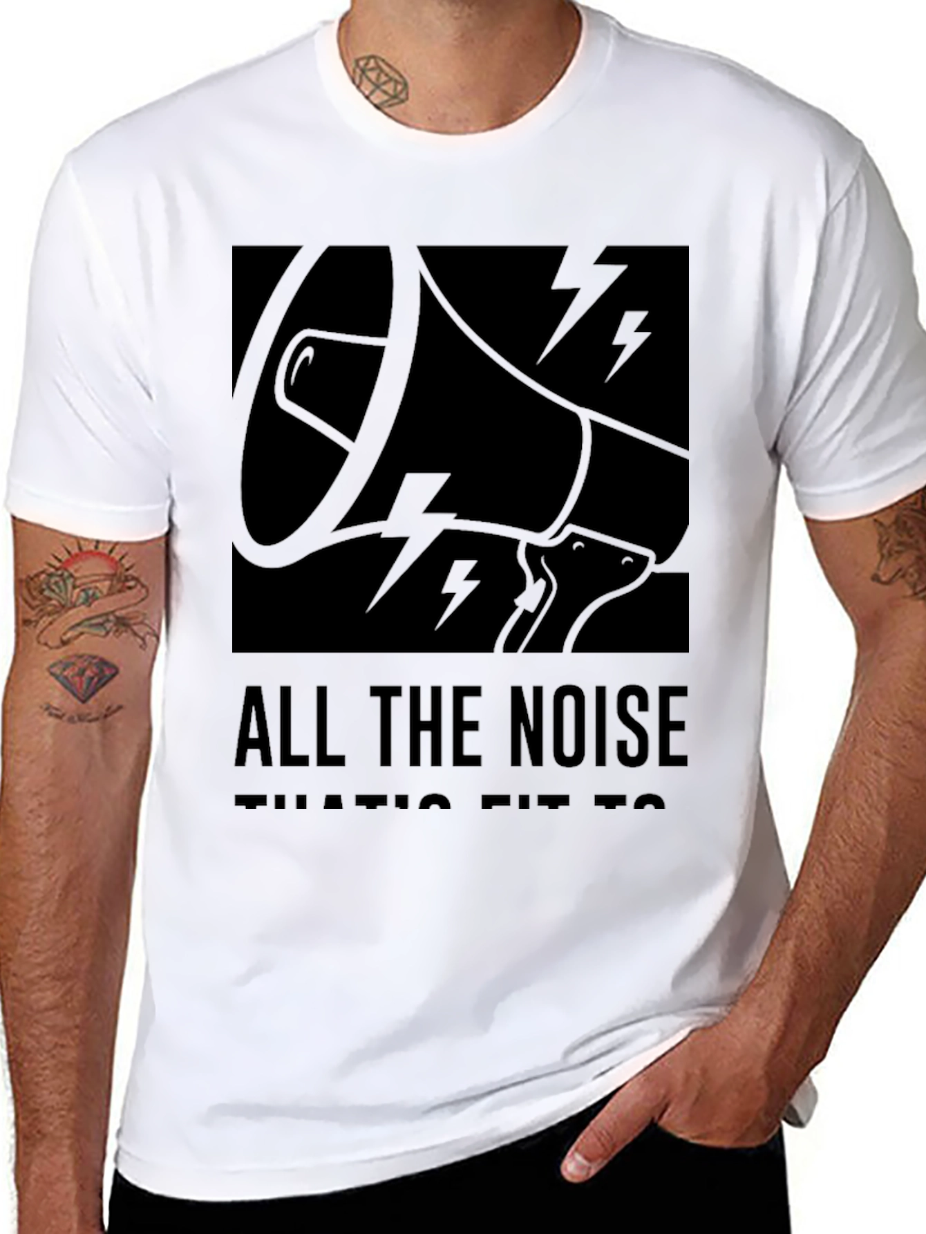 All the Noise T-Shirt - Black Graphic Tee