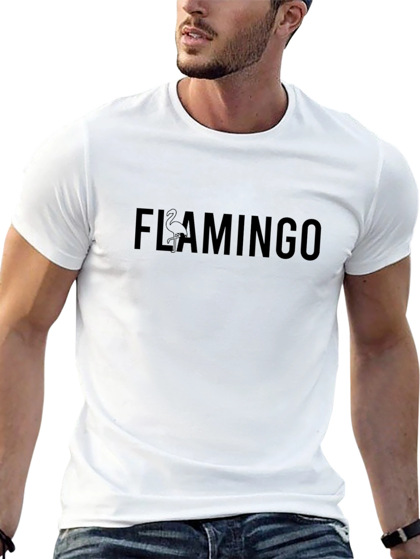 Black Flamingo Graphic T-Shirt - Casual Stylish Top