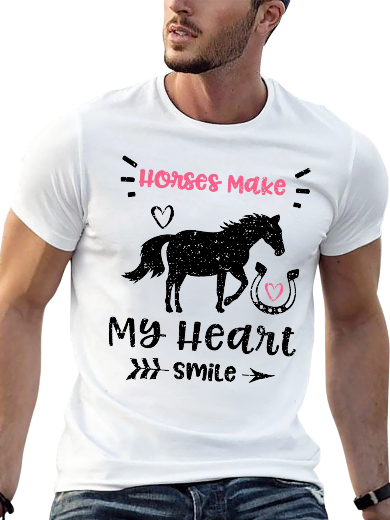 Horses Make My Heart Smile T-Shirt