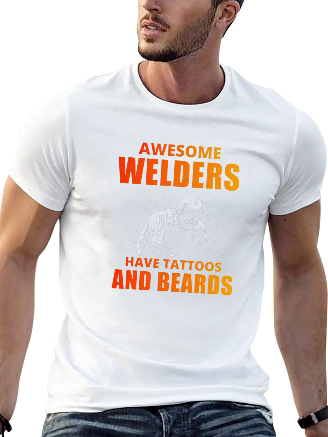 Awesome Welders T-Shirt - Tattoos & Beards