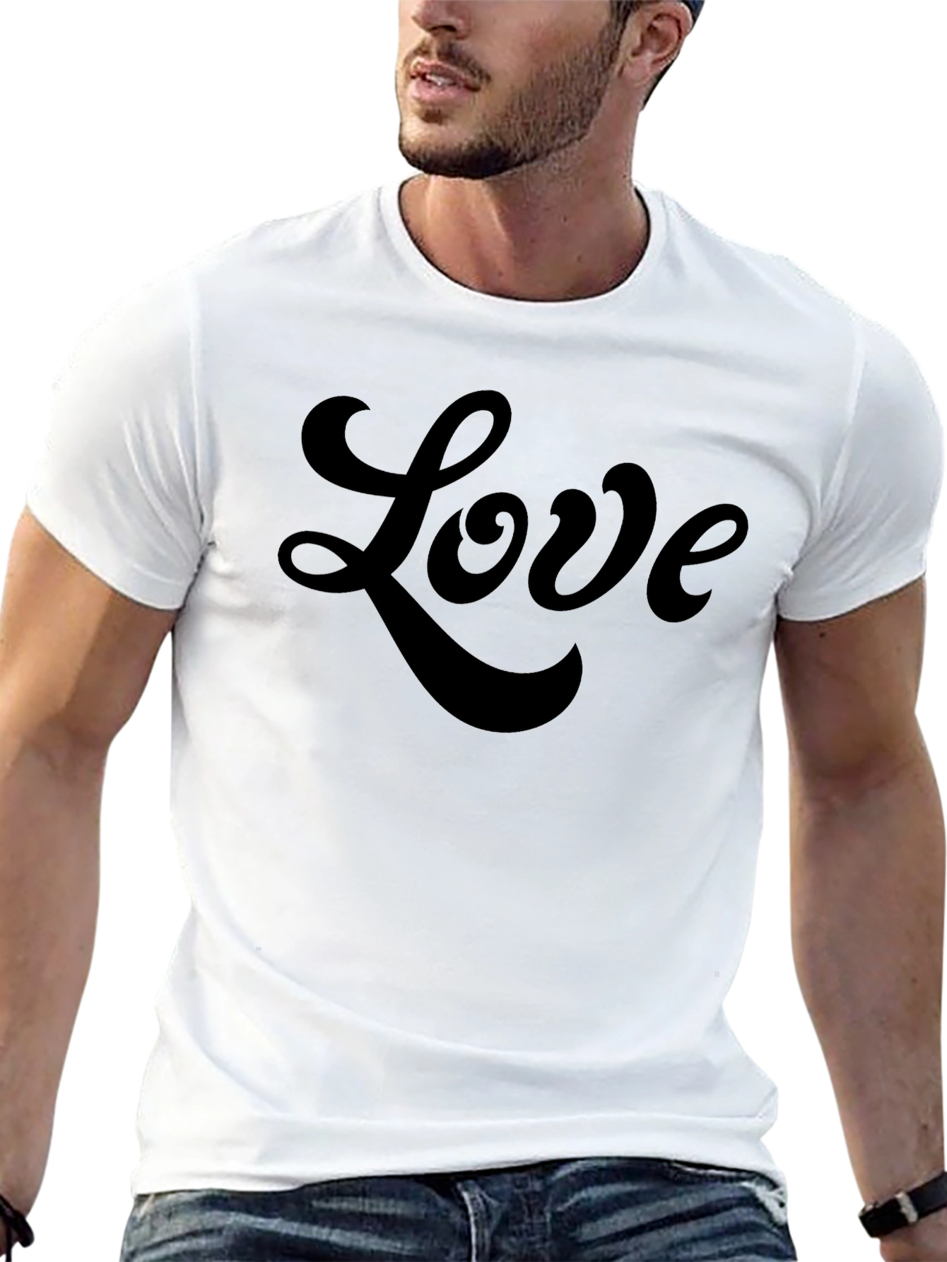 Love Script Black Tee Shirt - Stylish Casual Wear