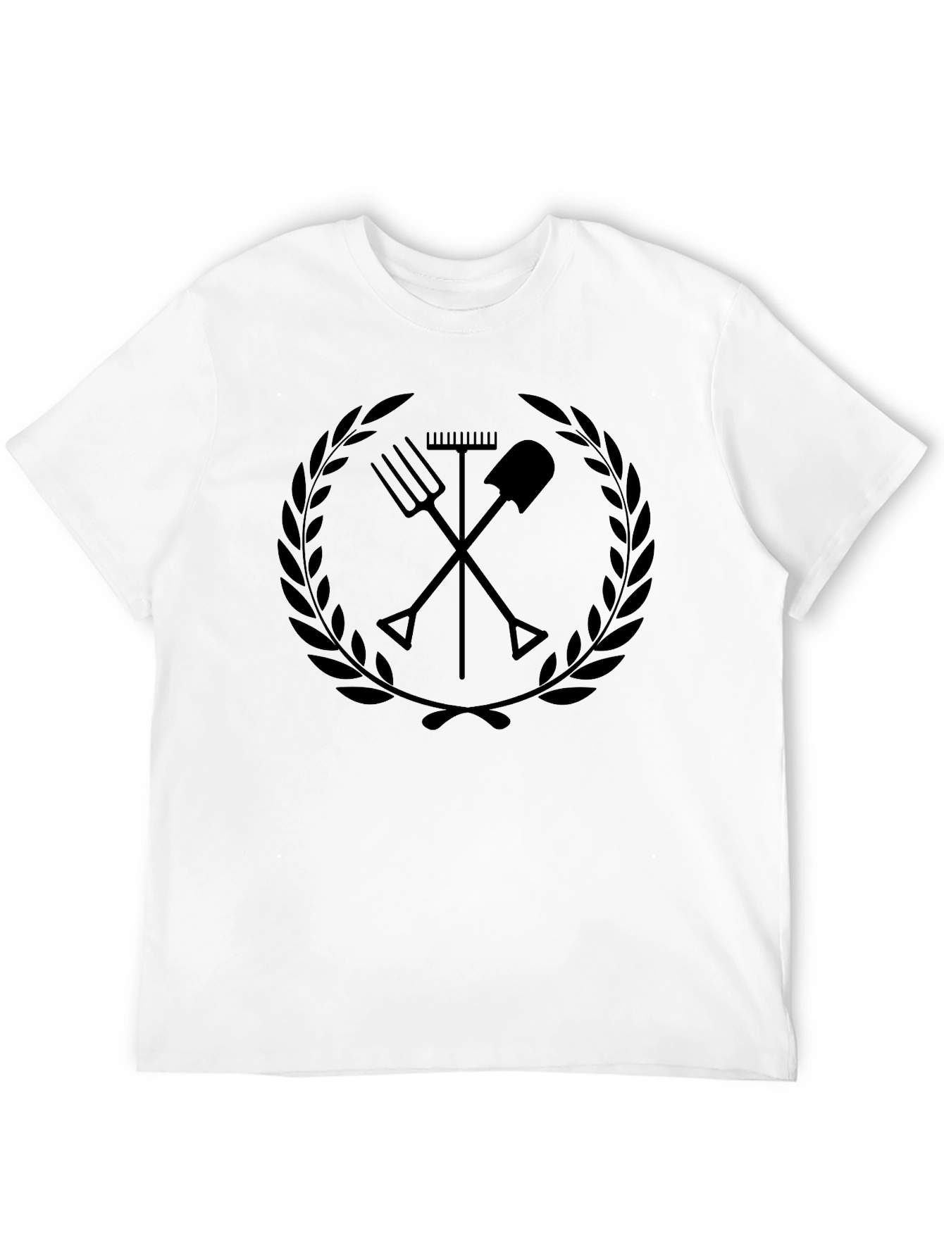 Gardeners Crest Graphic Tee - Black Cotton T-Shirt