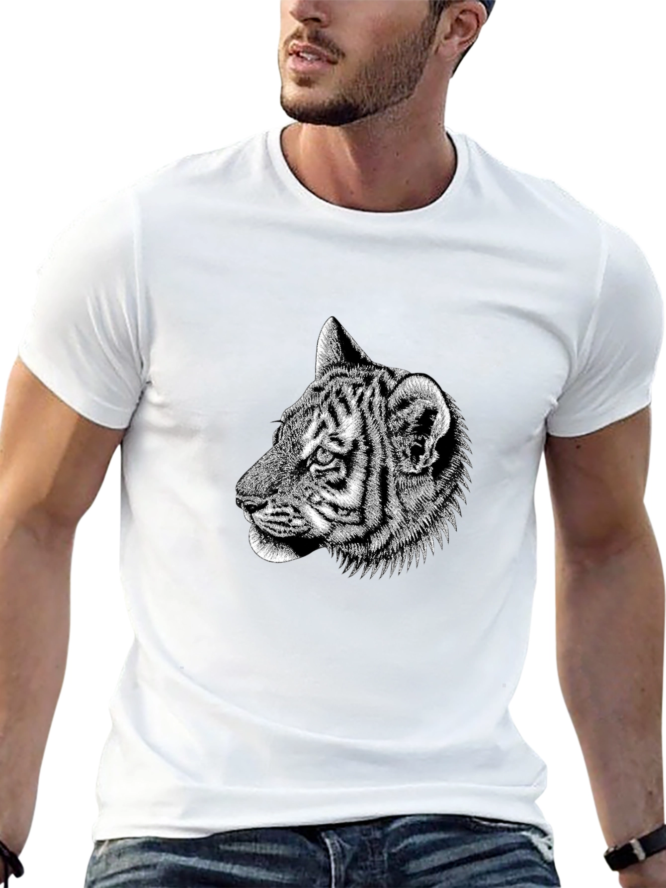 Cool Tiger Graphic Black T-Shirt