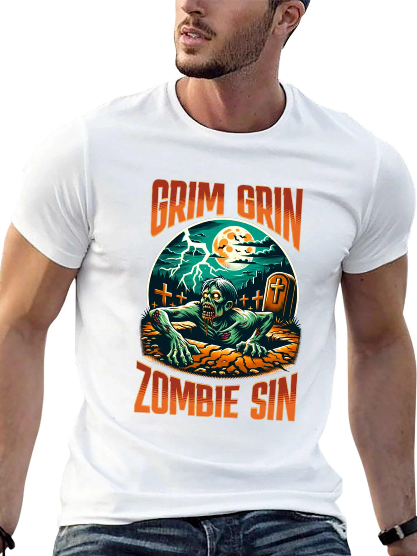 Grim Grin Zombie Sin Graphic Tee