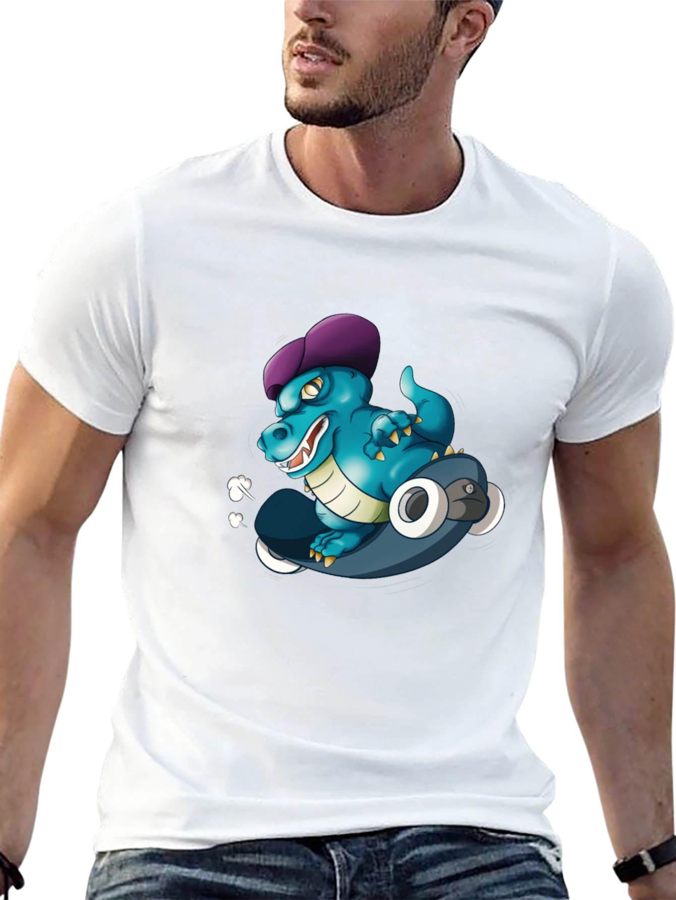 Cool Dino Skateboard T-Shirt