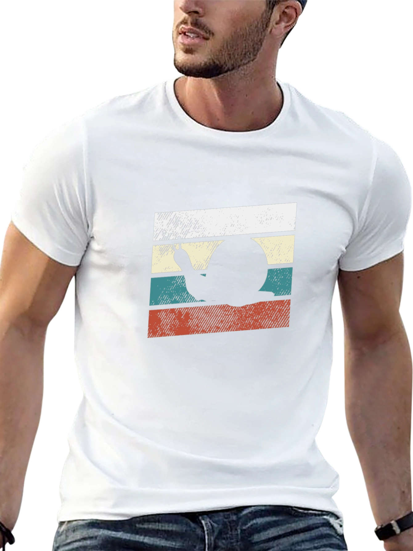 Retro Snail Peace Sign Graphic T-Shirt