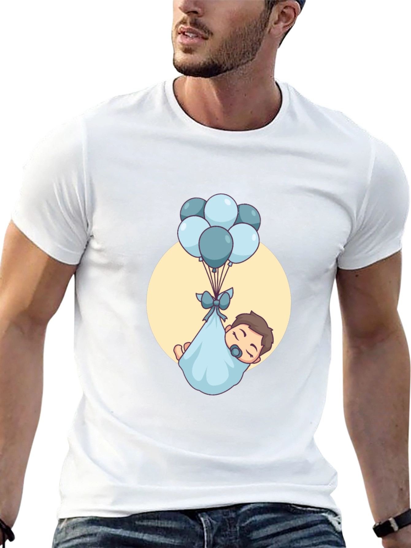 Baby Boy Balloons Graphic T-Shirt
