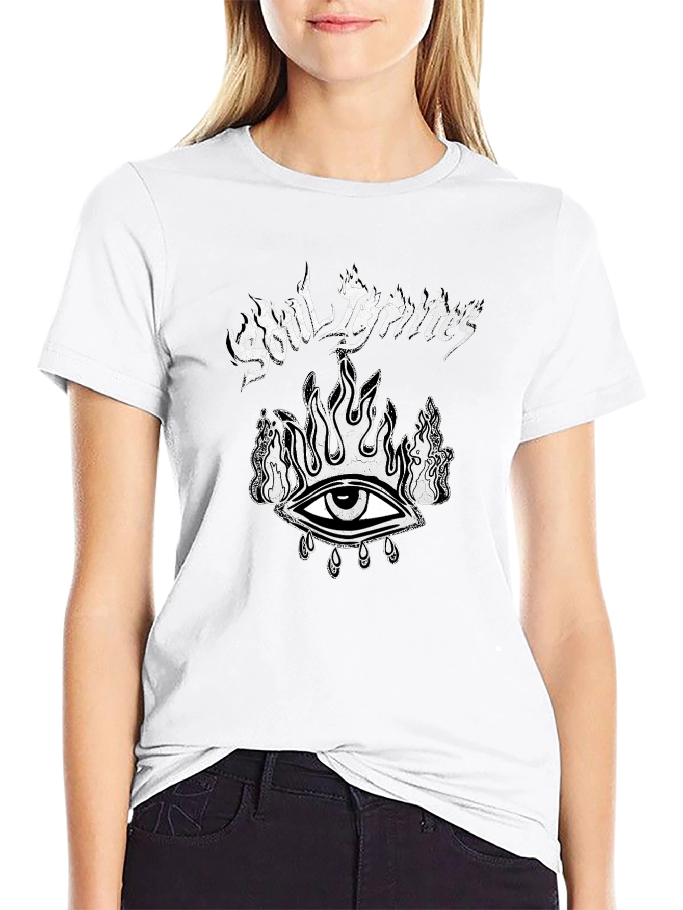 Soul Ignites Graphic Tee - Black Cotton Shirt