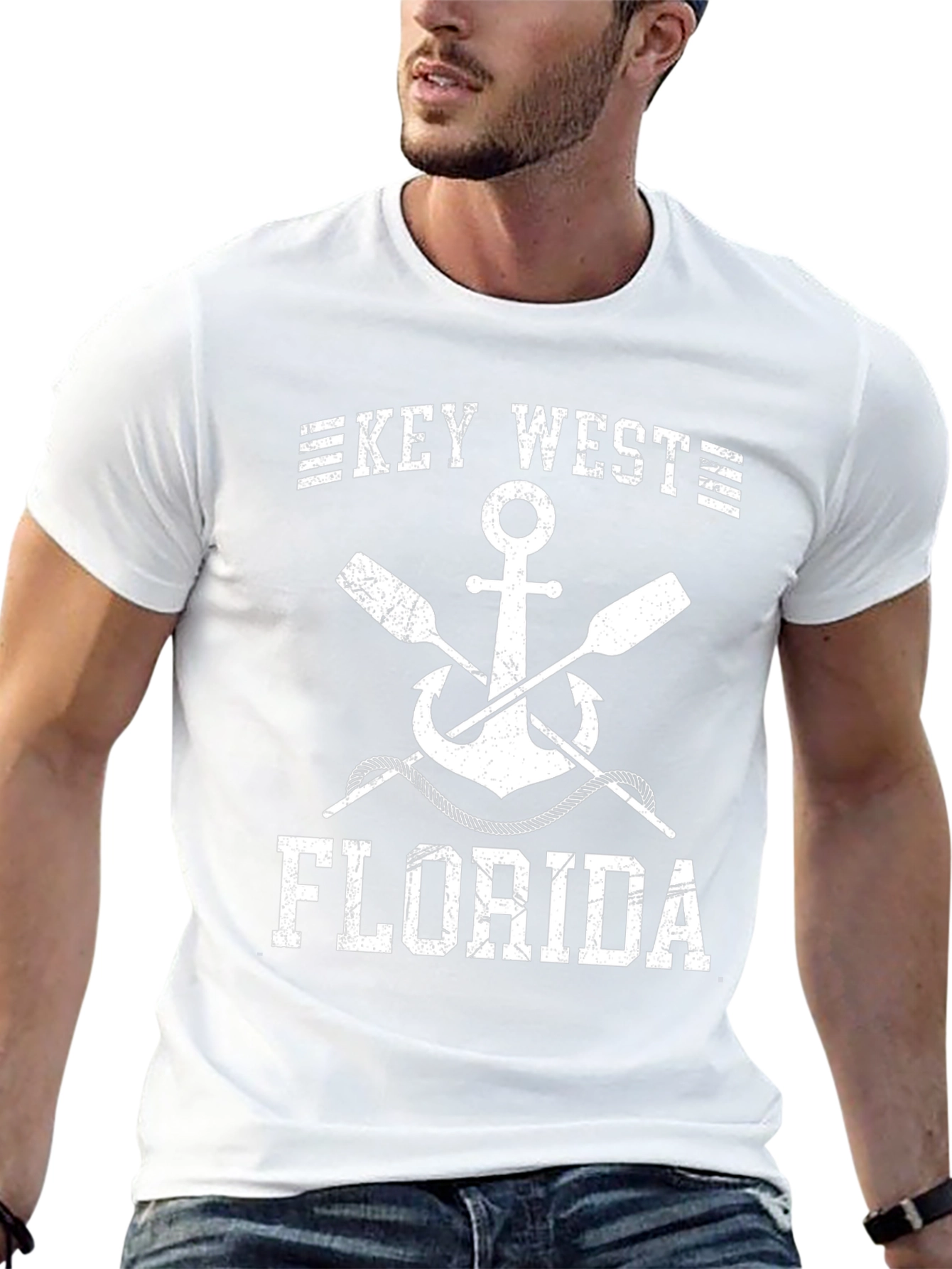 Key West Florida Anchor Graphic T-Shirt