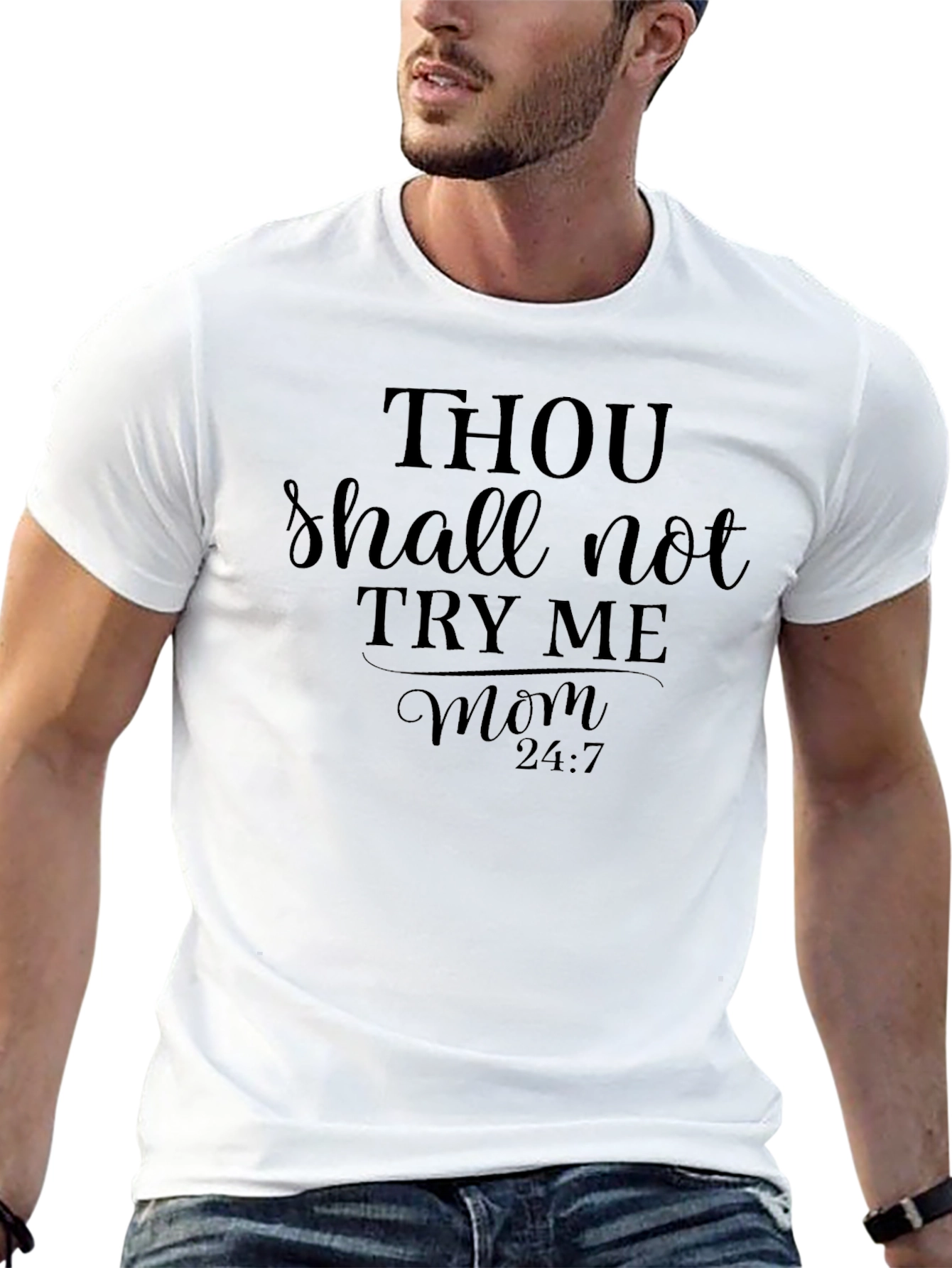 Thou Shall Not Try Me Mom Graphic Tee