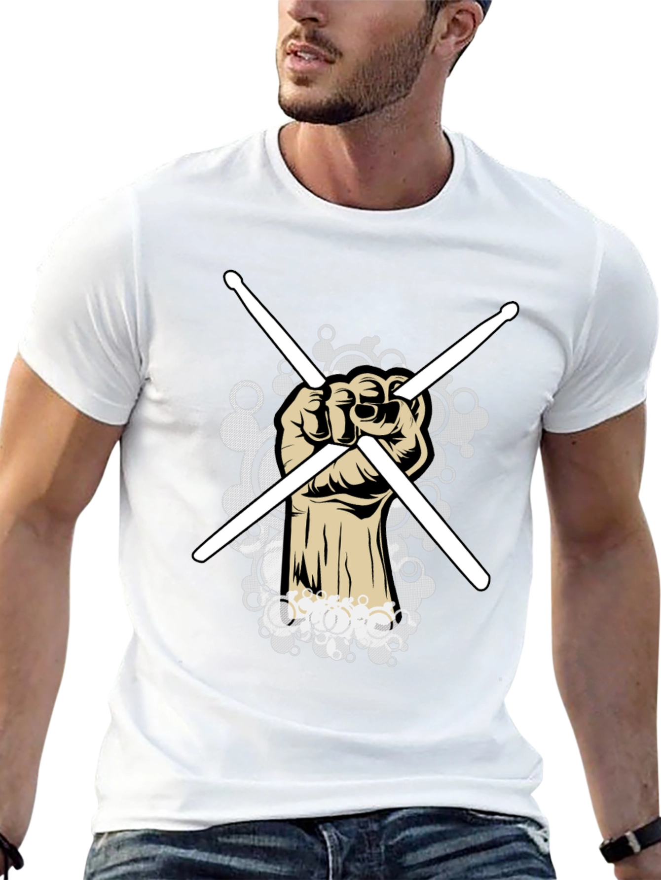 Drummer Fist T-Shirt - Rock and Roll Style
