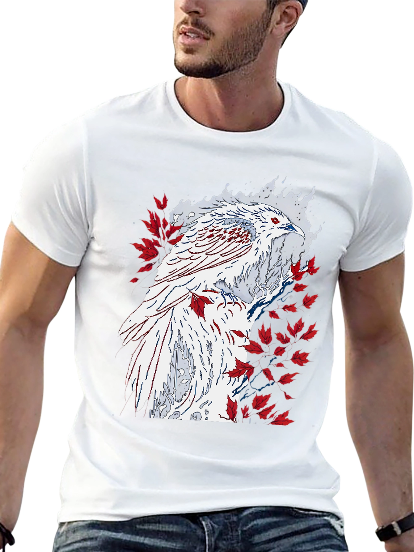 Phoenix Graphic Tee - Black Cotton T-Shirt