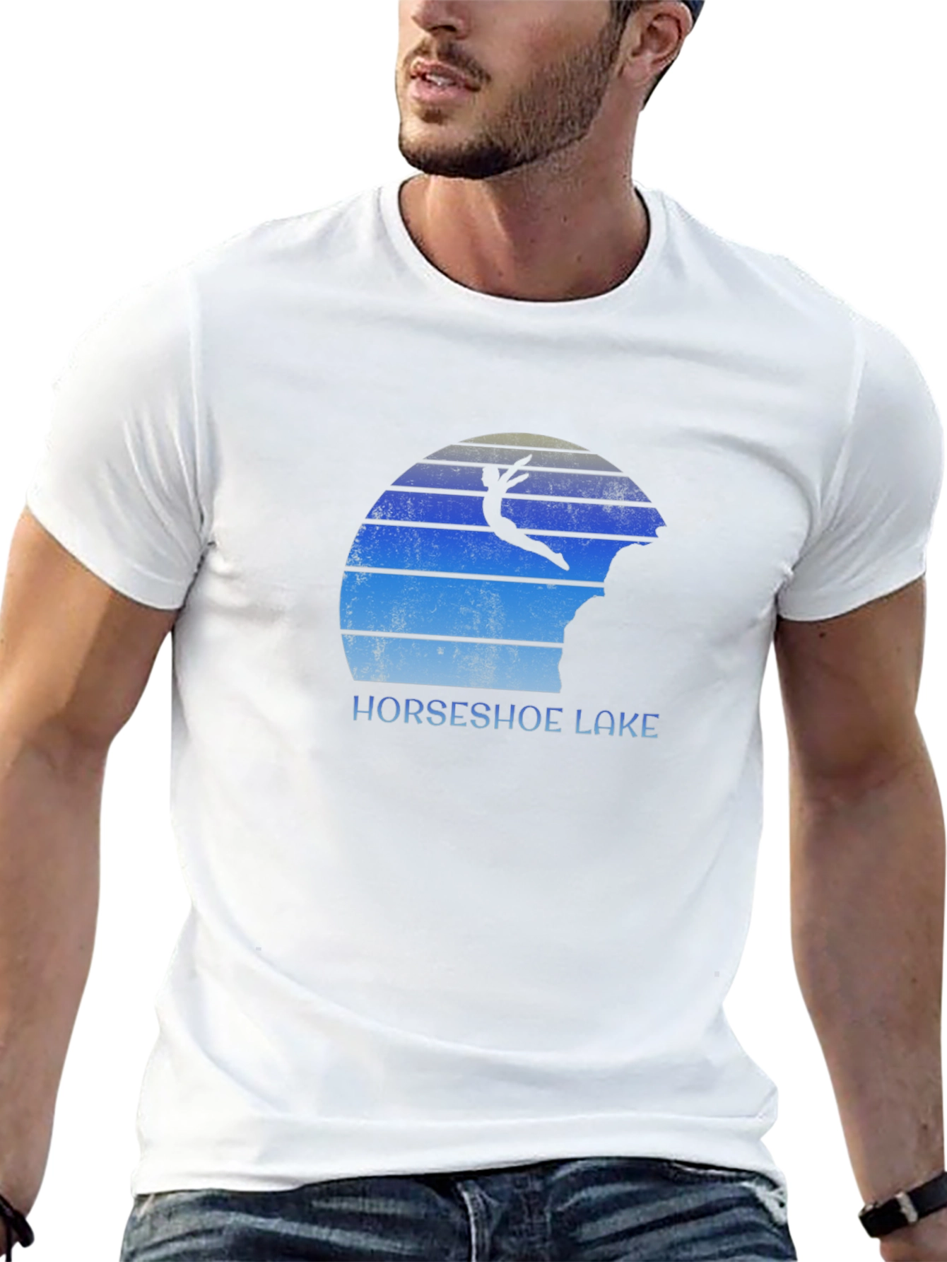Horseshoe Lake Cliff Diver Black T-Shirt