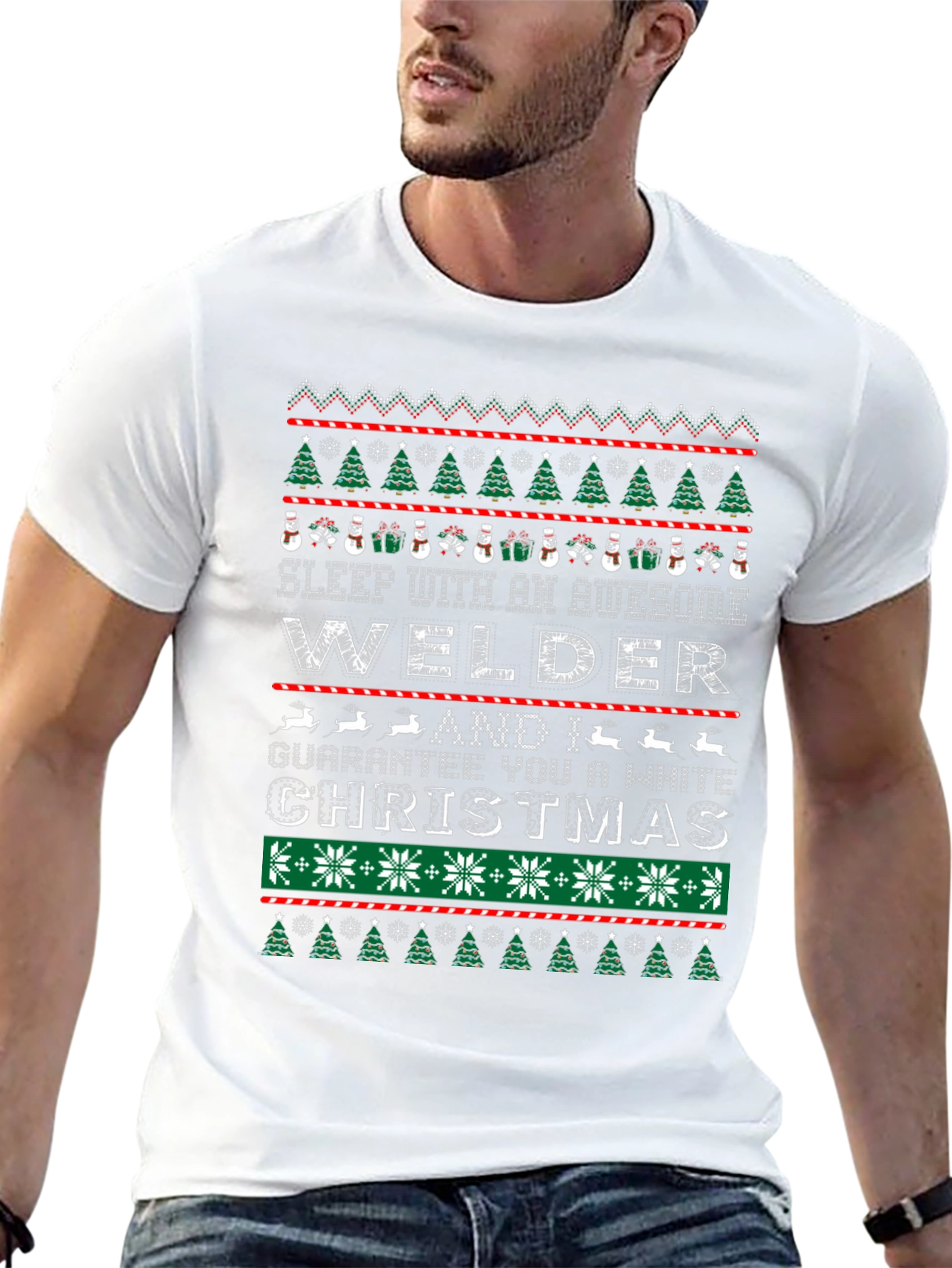 Awesome Welder Christmas Graphic Tee