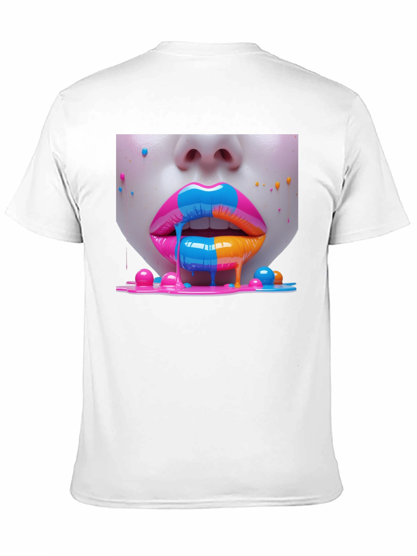 Vibrant Lips Graphic Tee - Unisex Black T-Shirt