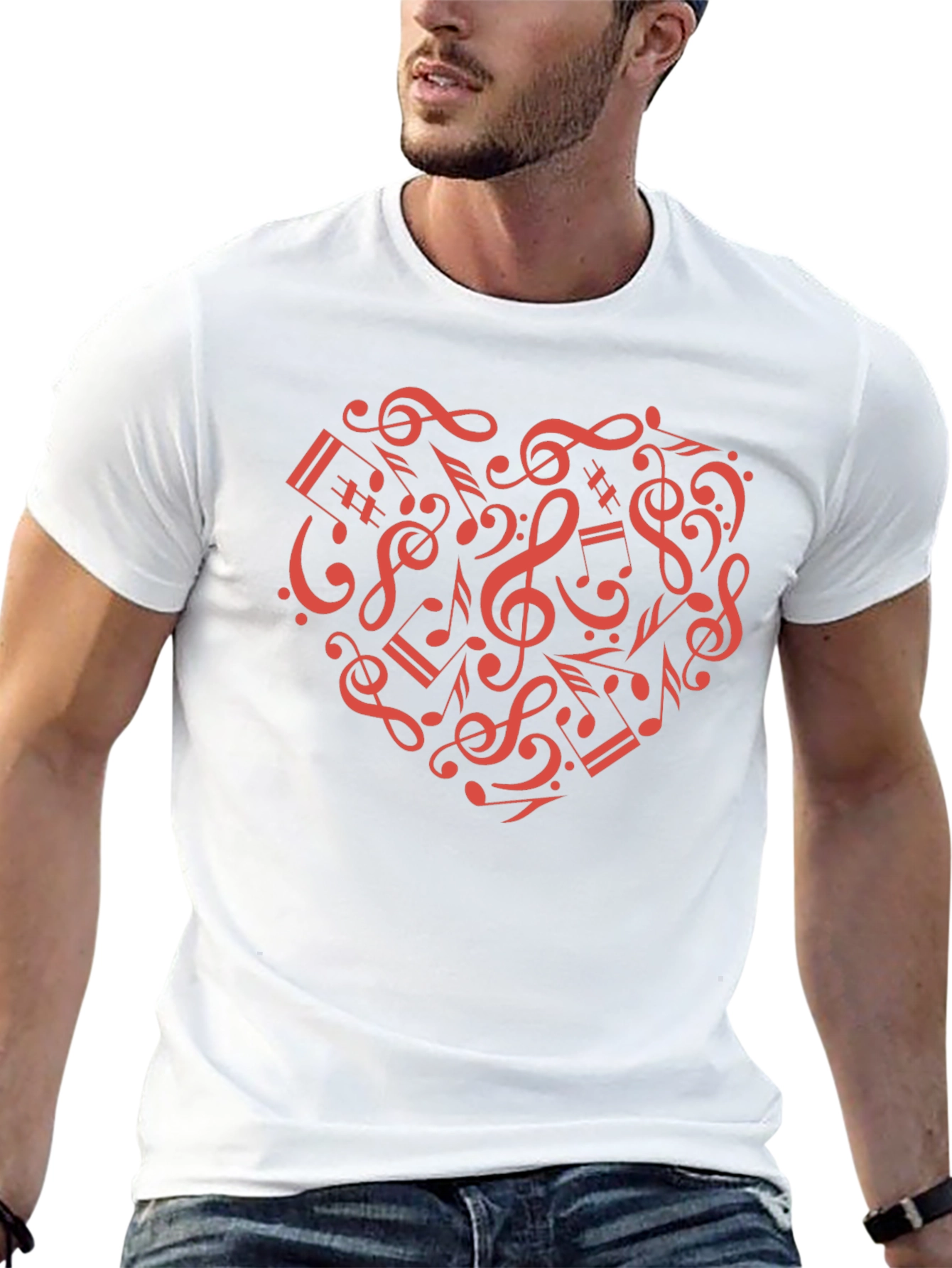 Musical Heartbeat Black T-Shirt