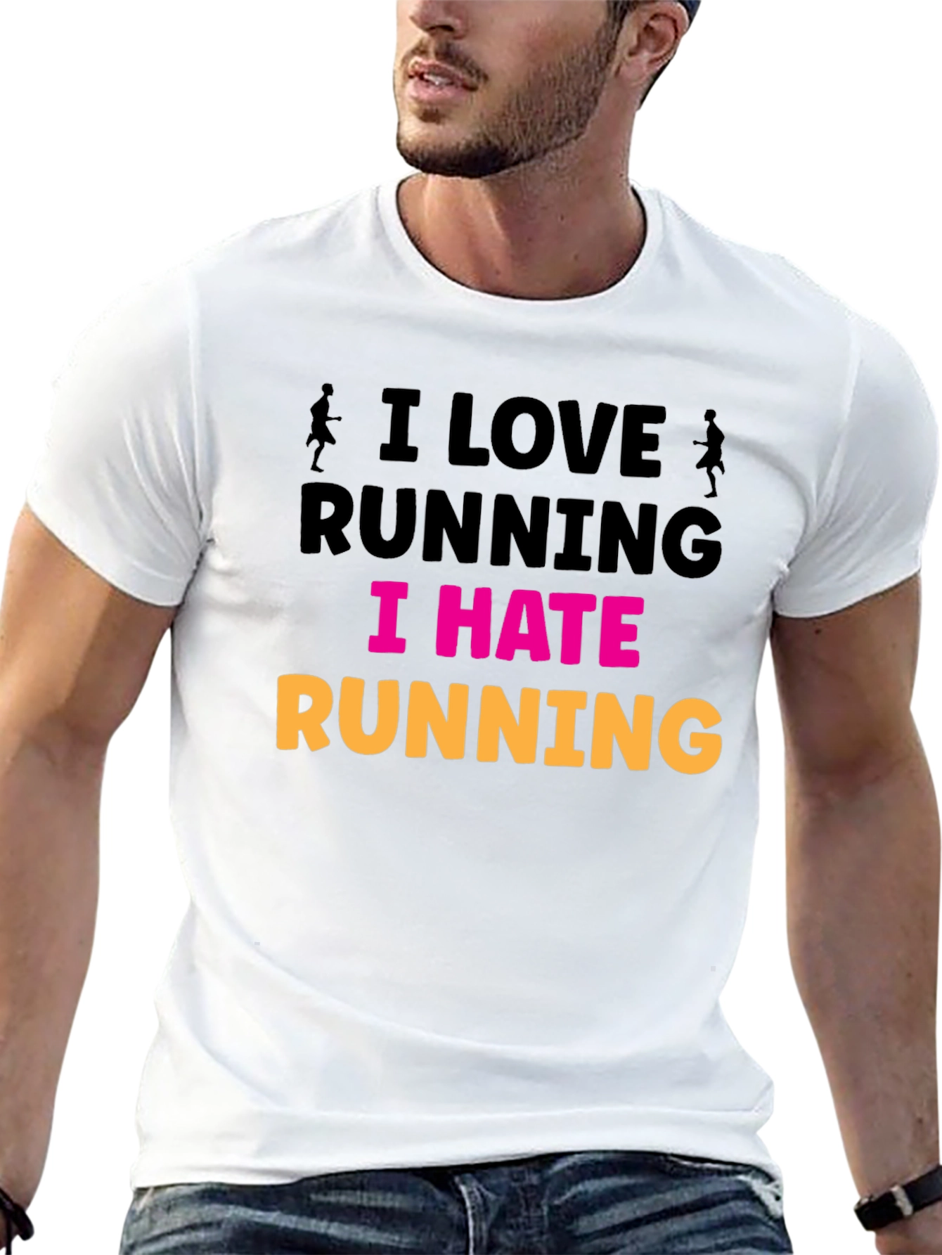 I Love Running I Hate Running Graphic T-Shirt