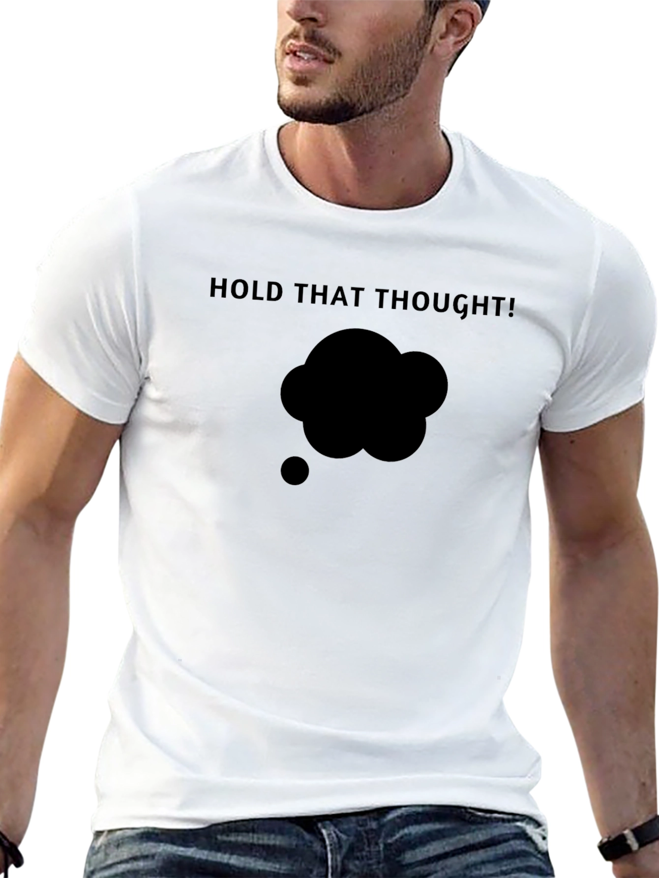 Hold That Thought Black Graphic Tee