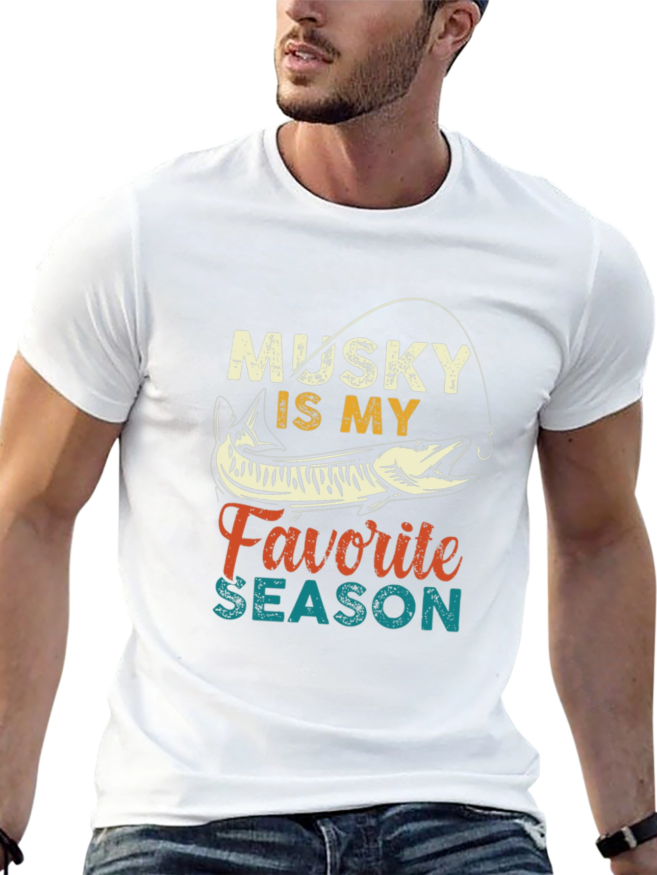 Musky Fishing Graphic Tee - Favorite Season T-Shirt