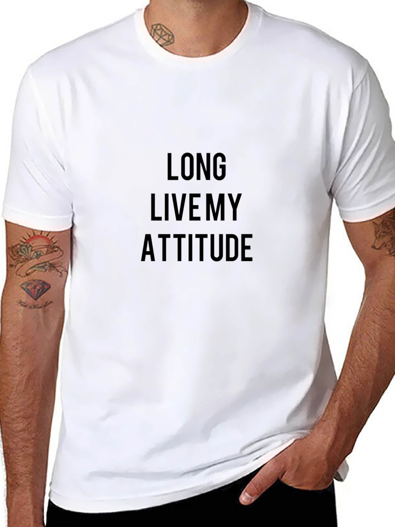 Long Live My Attitude Black T-Shirt